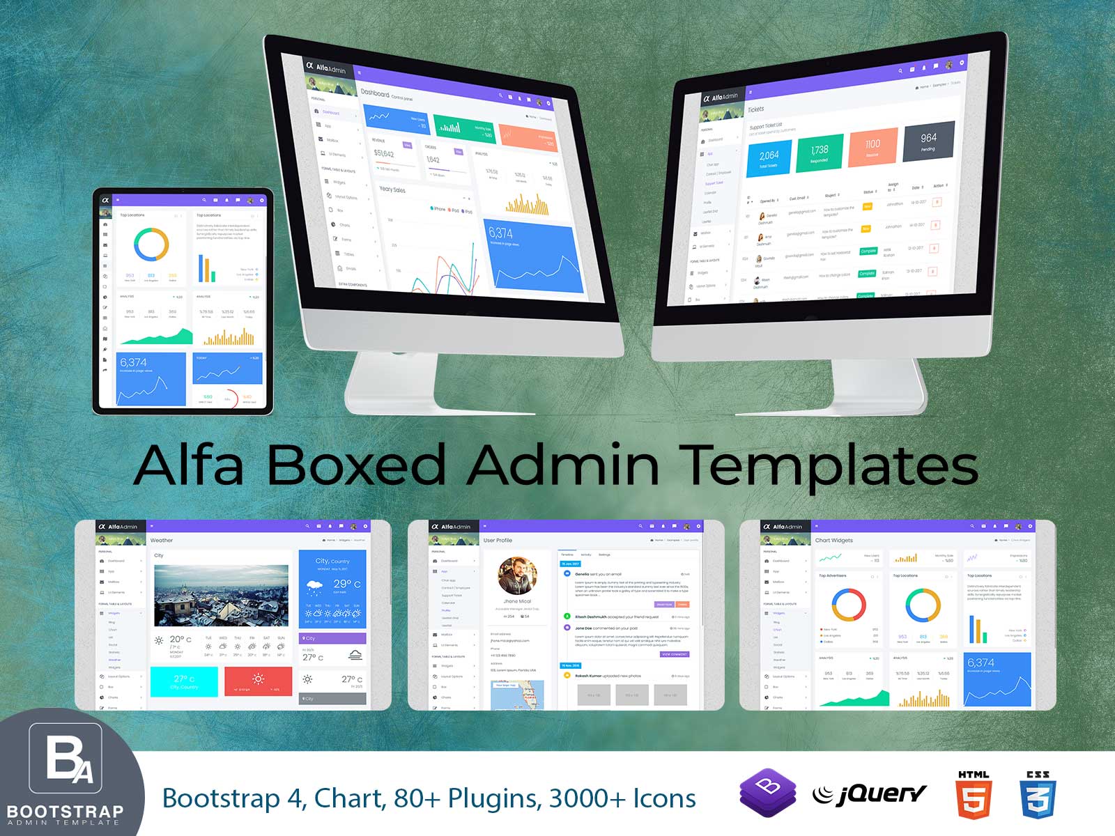 Alfa Boxed Admin Templates