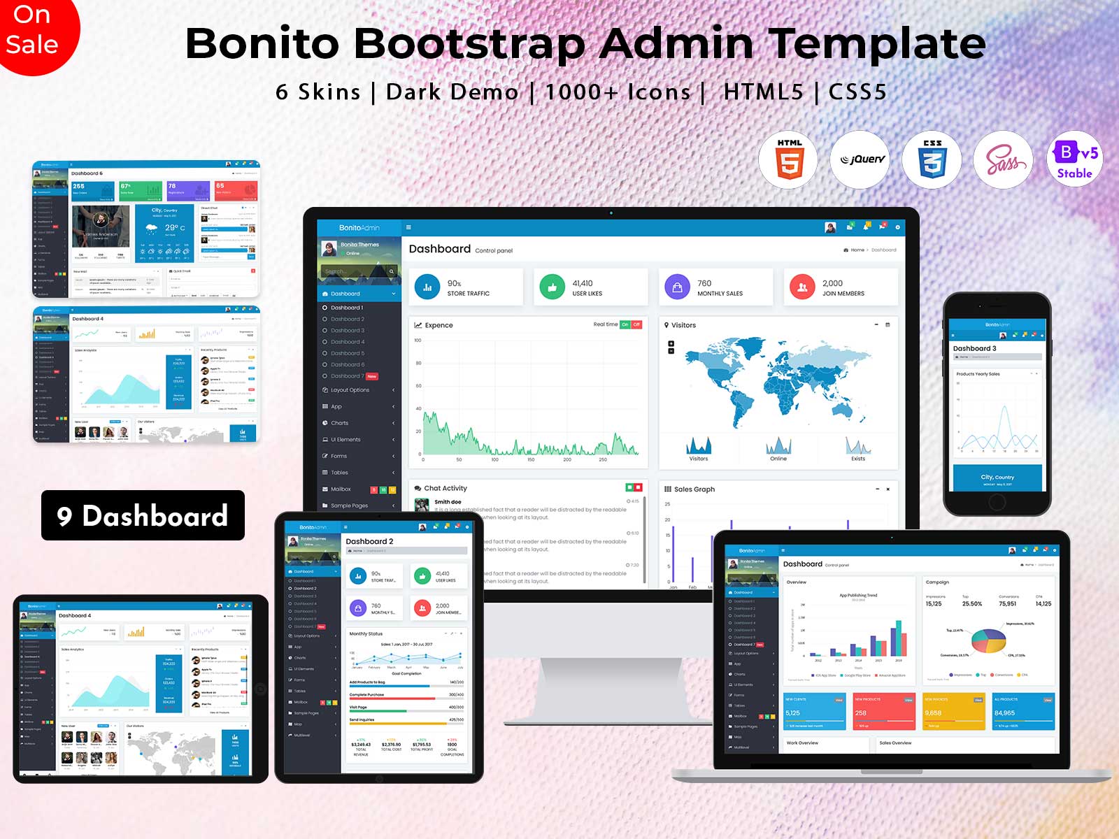 Bonito Bootstrap Admin Template