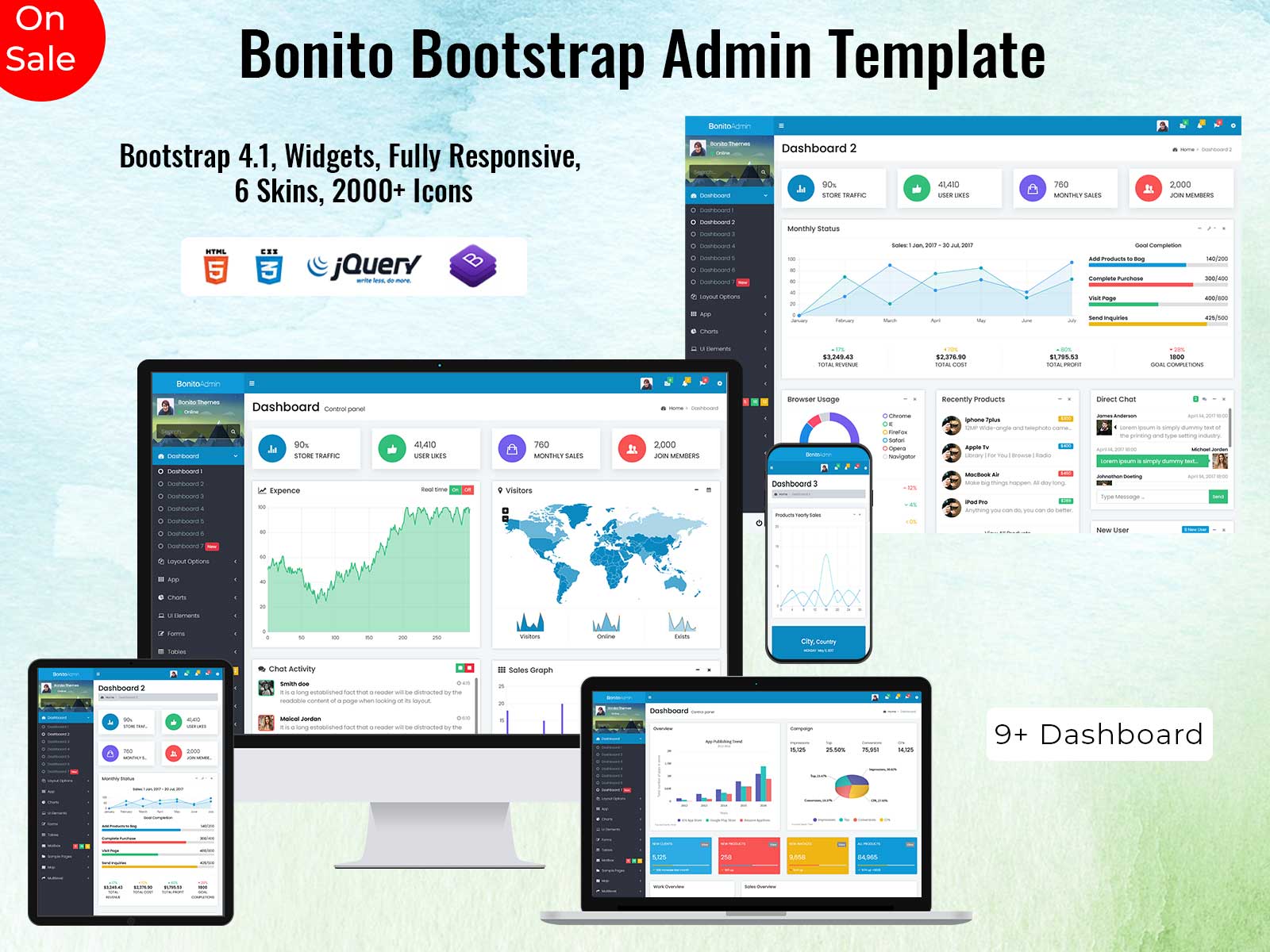 Bonito – Responsive Web Application Kit & Bootstrap Dashboard