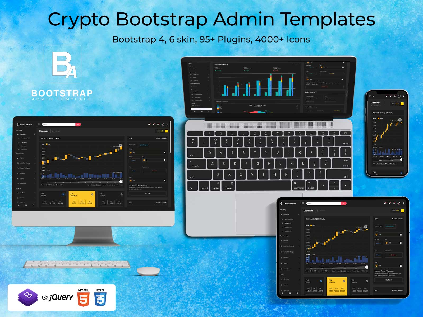 Crypto Bootstrap Admin Templates