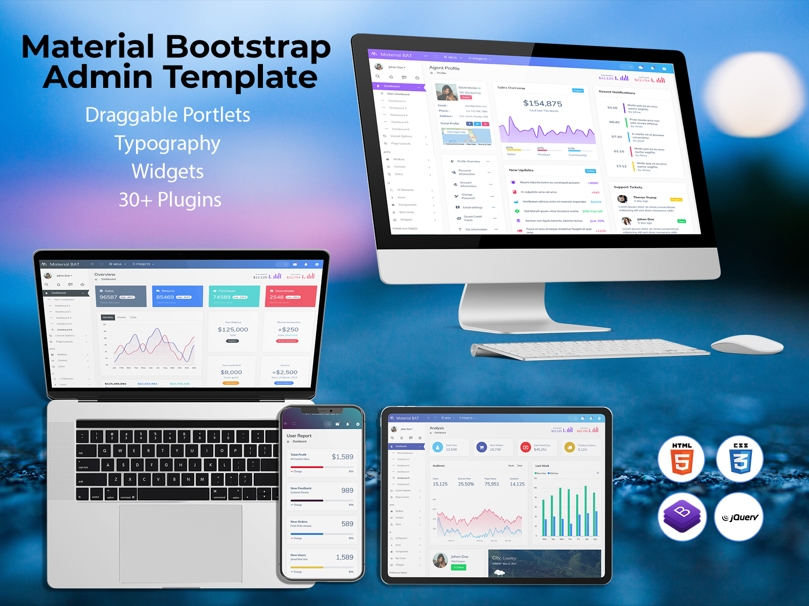 Responsive Bootstrap 4 Admin With Admin Templates