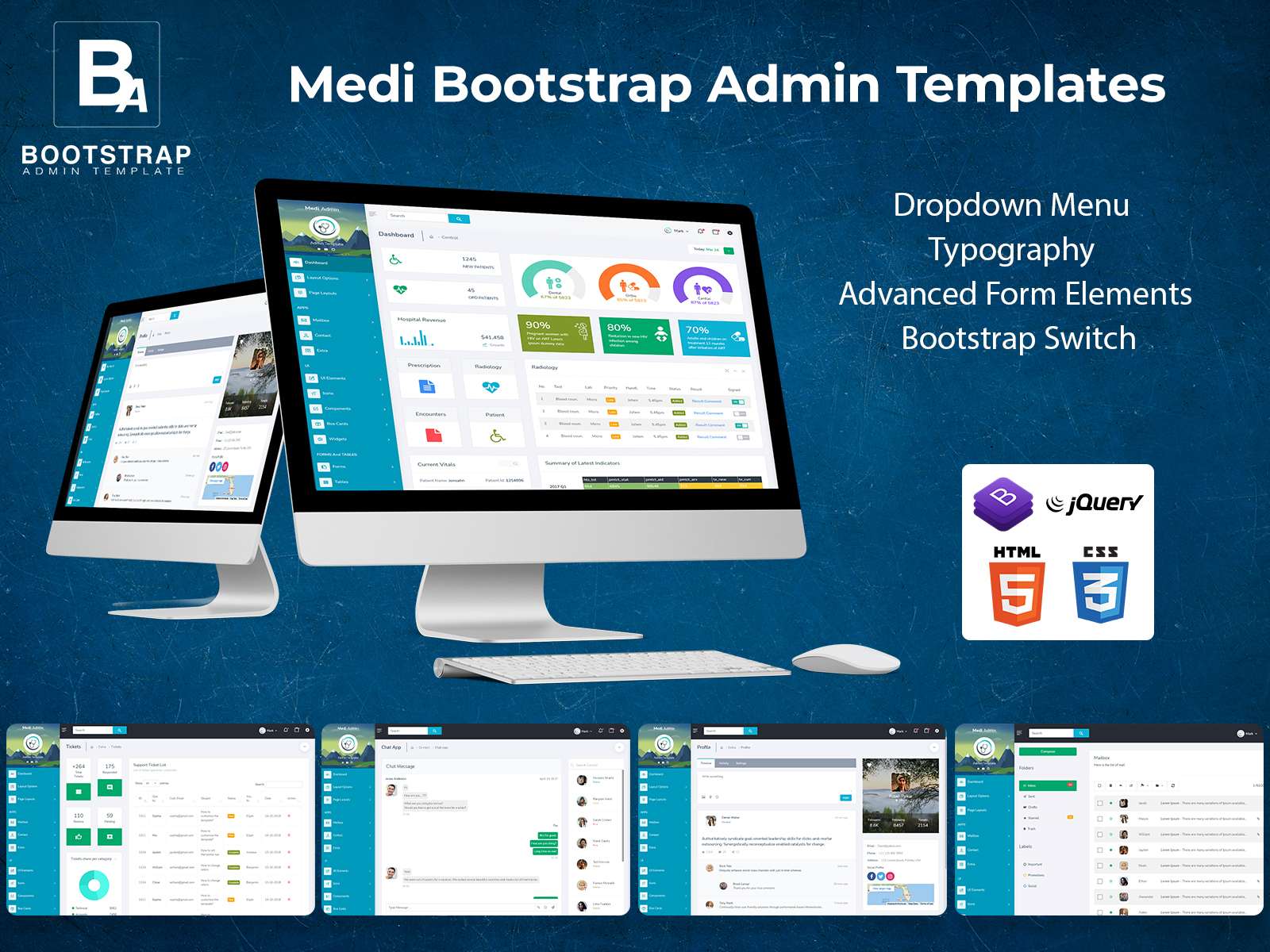 Medi – Bootstrap 4 Premium Admin Dashboard UI Kit