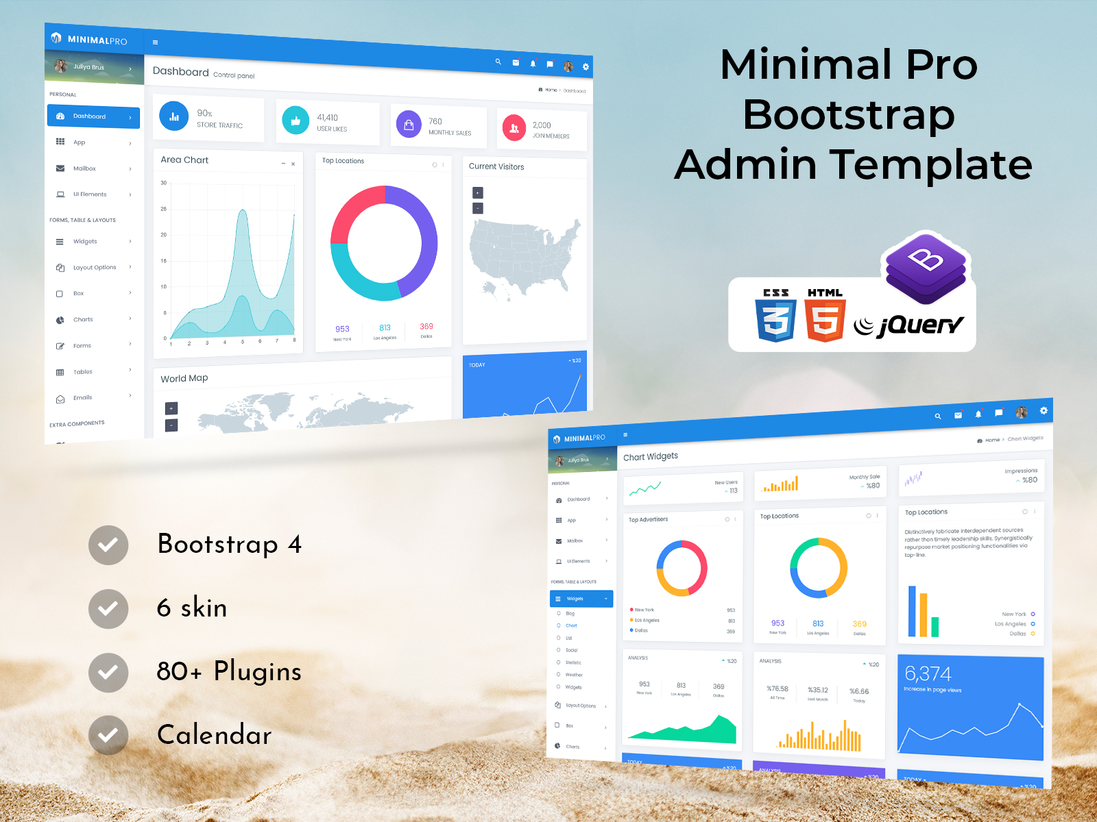 Minimal Pro – Responsive Admin Dashboard Template With Dashboard UI Kit