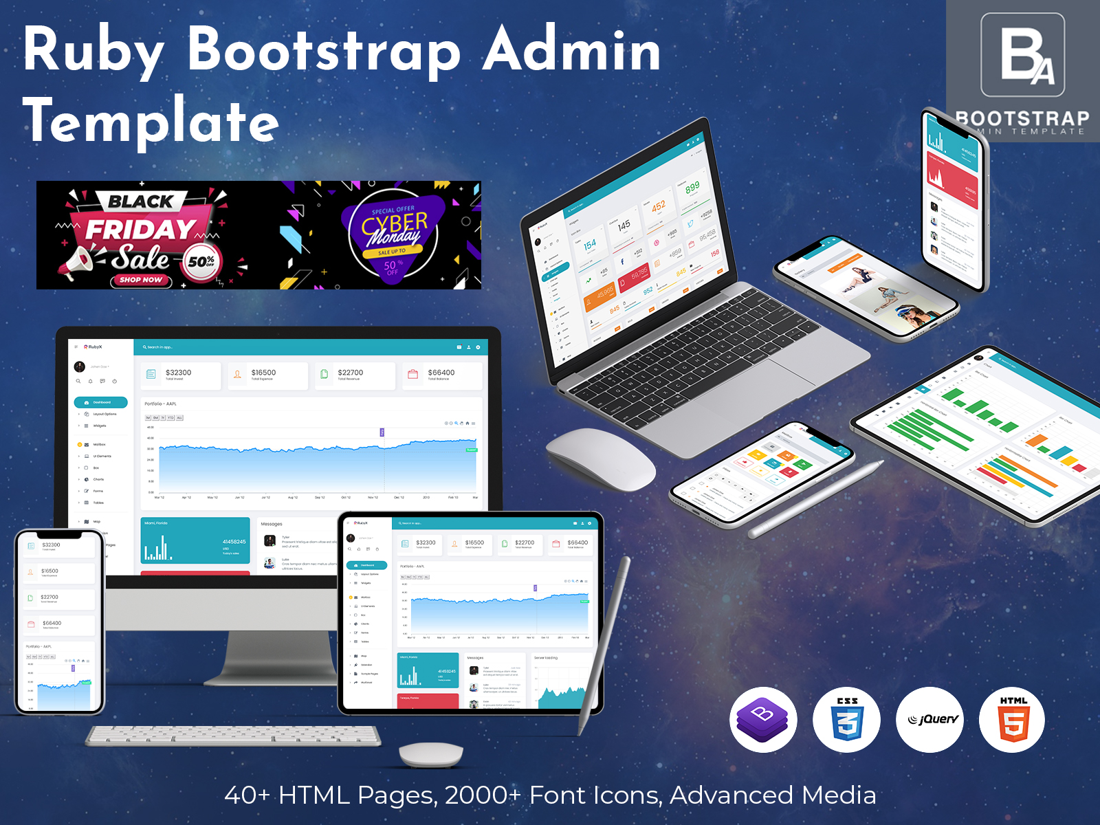 Ruby Bootstrap Admin Template