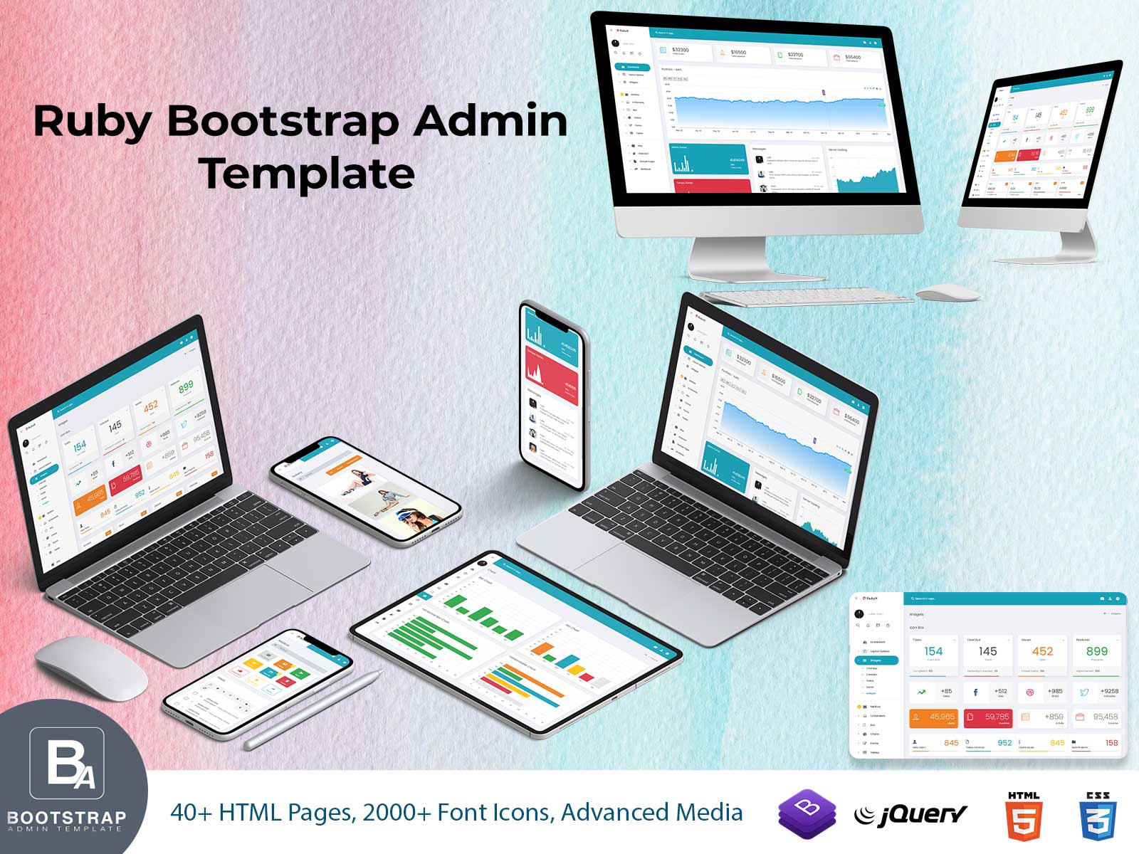 Ruby Bootstrap Admin Template