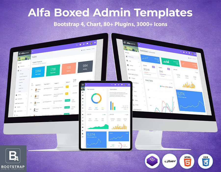 Alfa Boxed Admin Templates