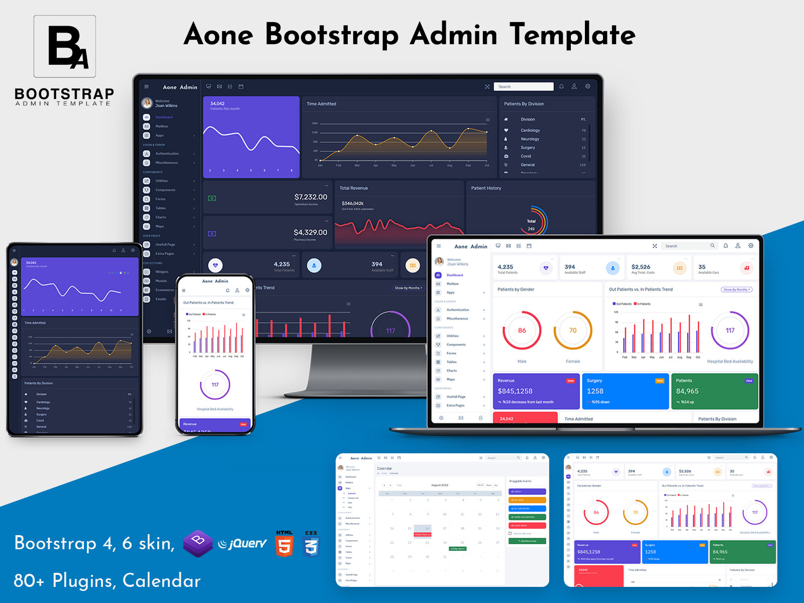 Aone Bootstrap Admin Template