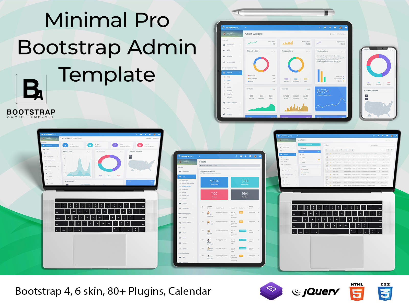 Minimal Pro Bootstrap Admin Template