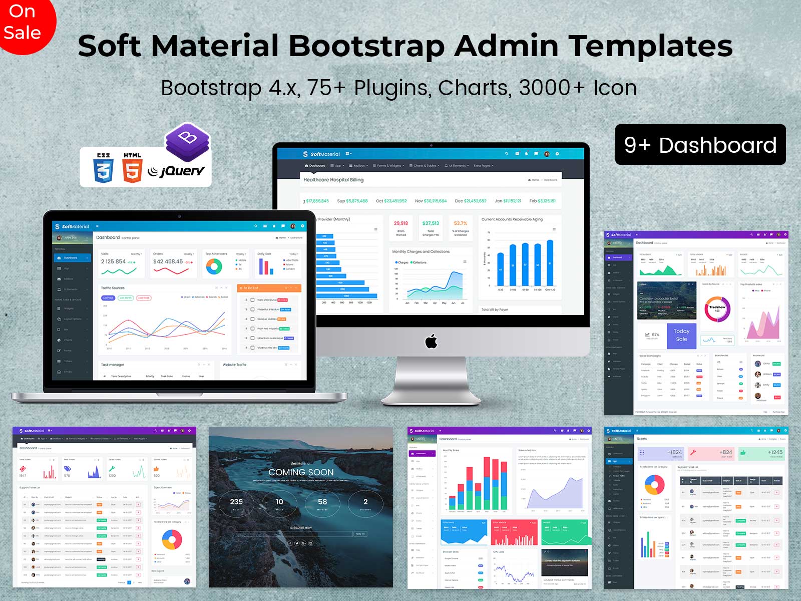 Soft Material Bootstrap Admin Templates