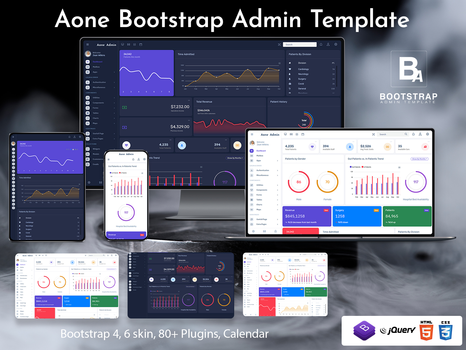 Aone Bootstrap Admin Template