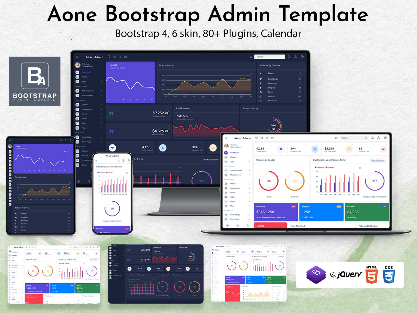 Aone Bootstrap Admin Template