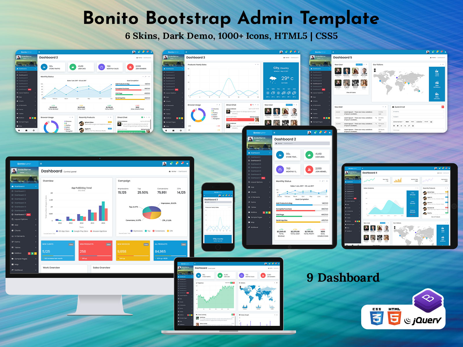 Bonito Bootstrap Admin Template