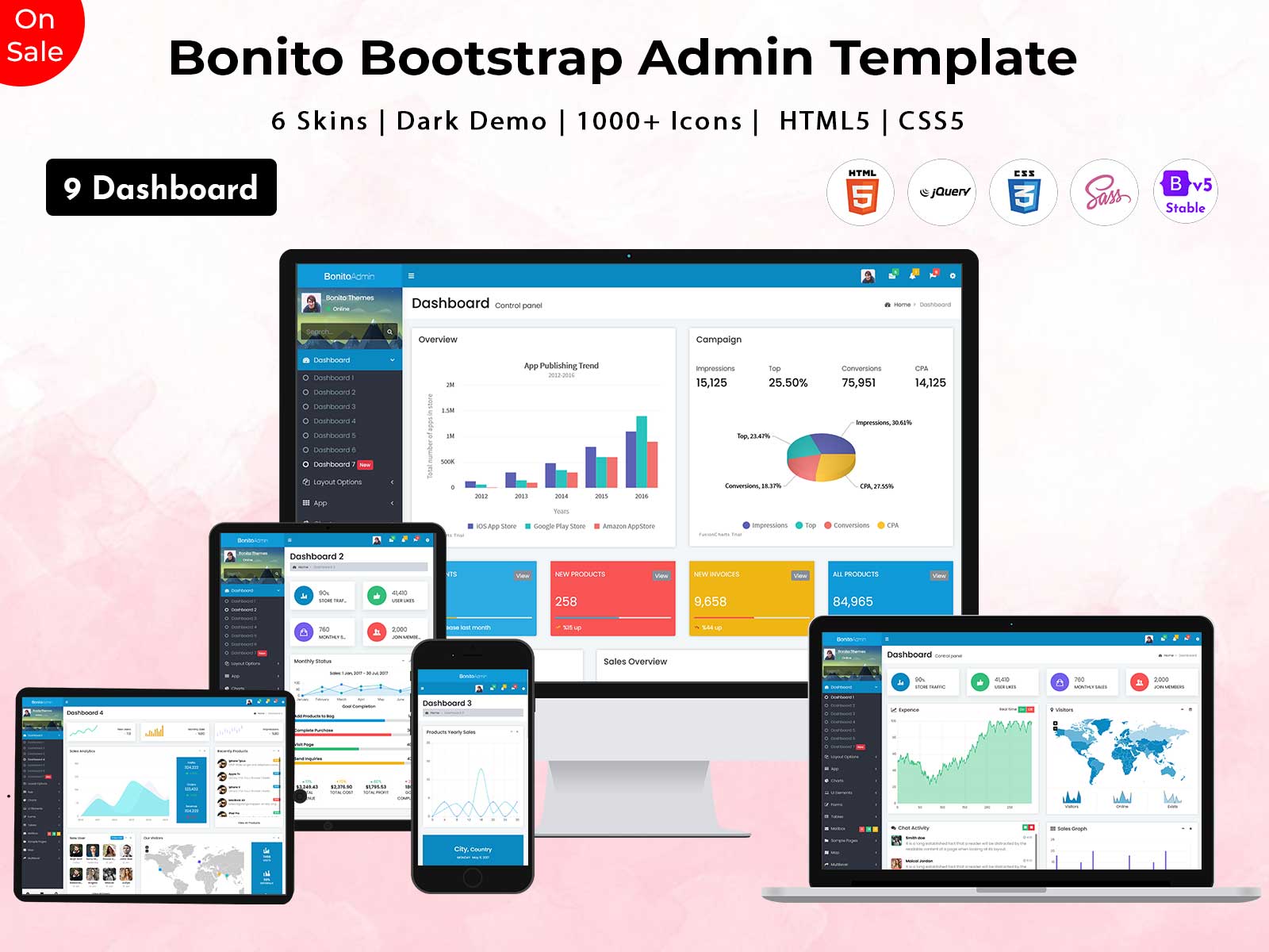 Bonito Bootstrap Admin Template