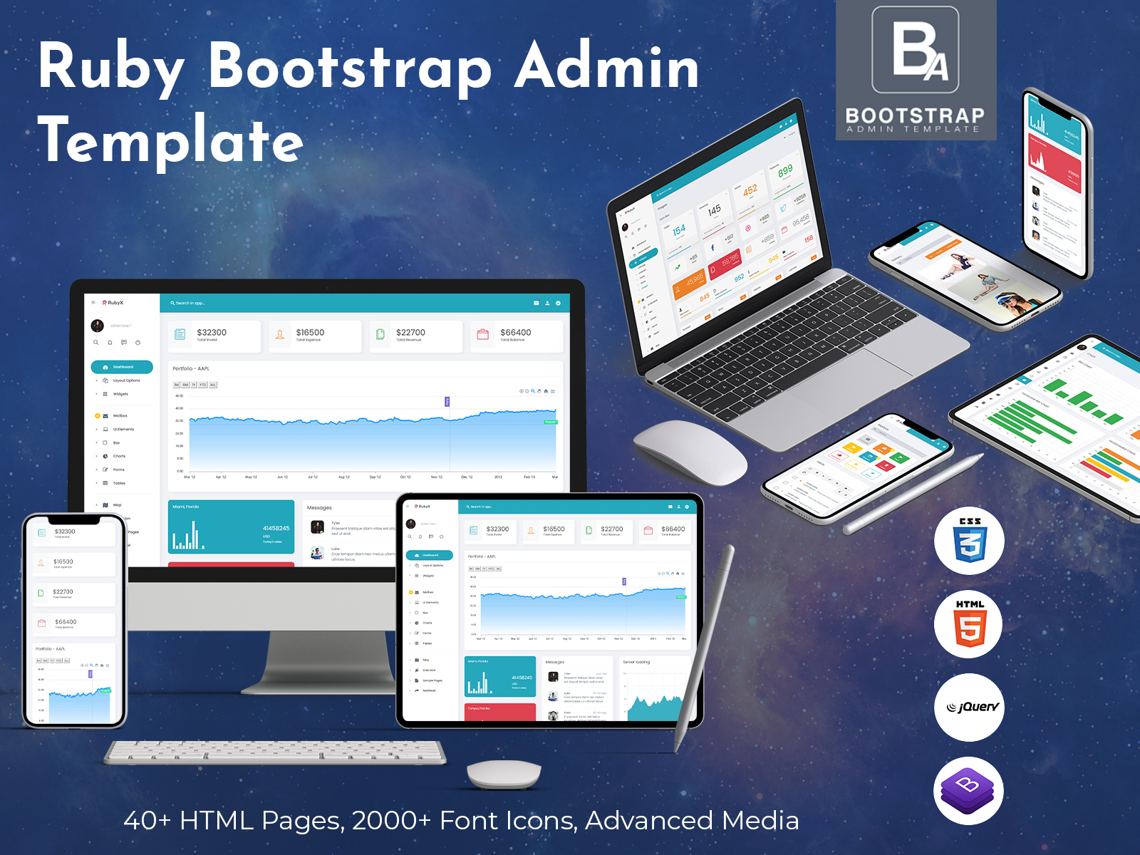 Ruby Bootstrap Admin Template