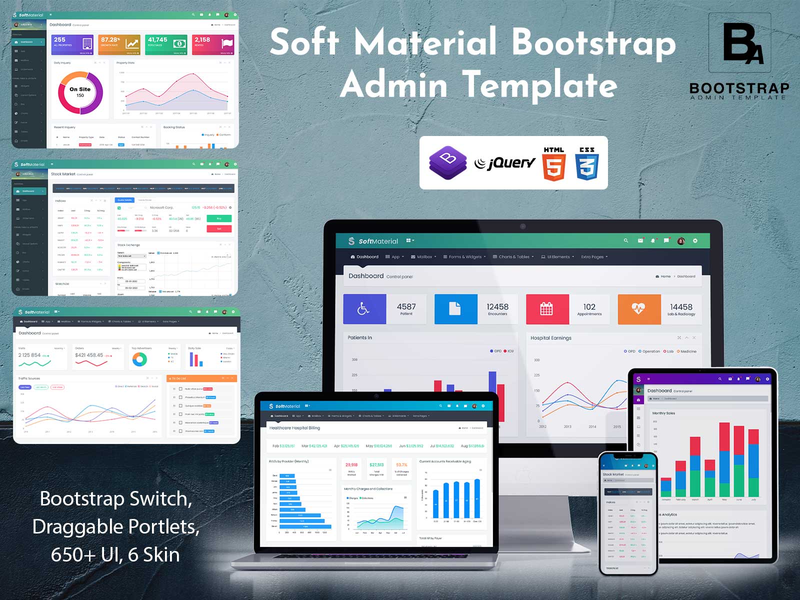 Soft Material Bootstrap Admin Template