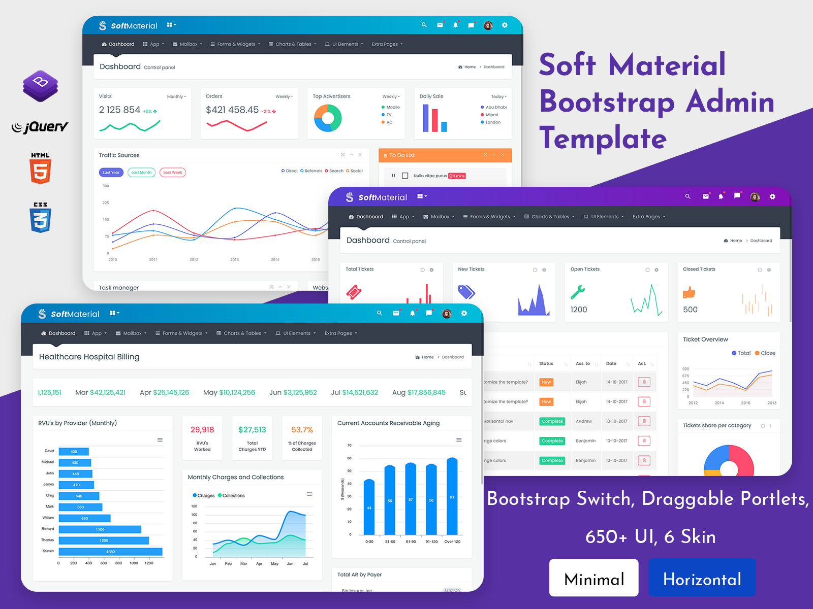 Soft Material Bootstrap Admin Template