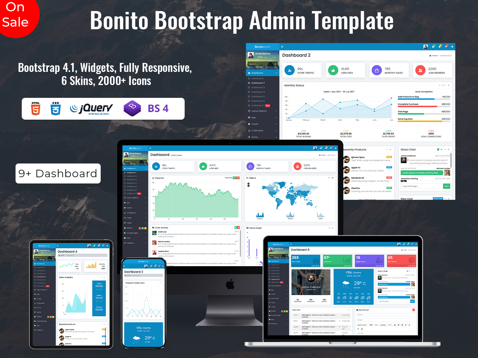 Bonito Bootstrap Admin Template