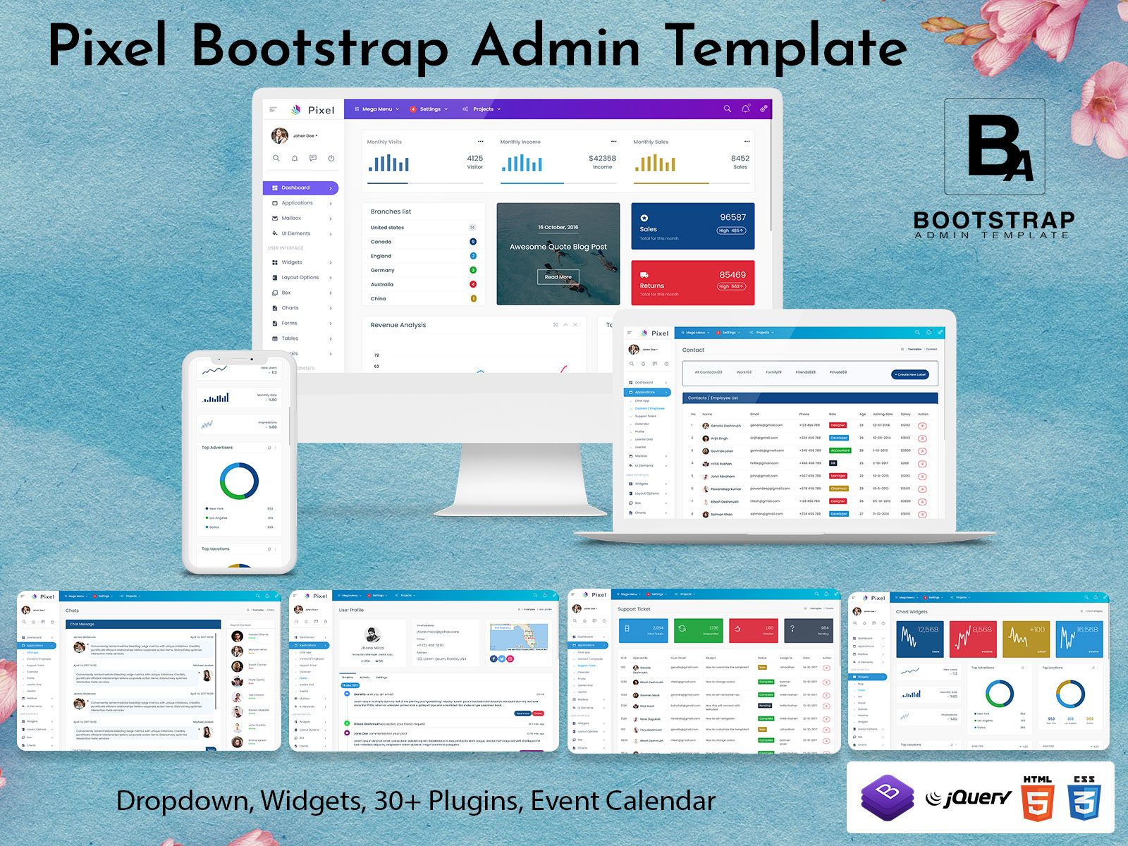 Pixel Bootstrap Admin Template