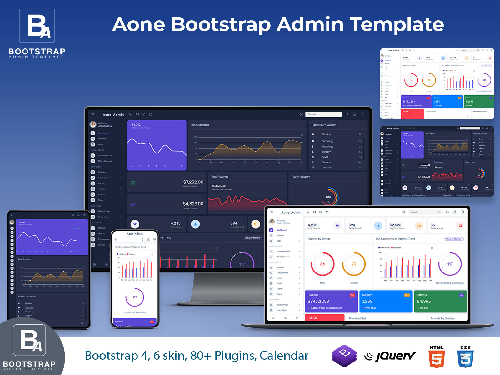 Aone Bootstrap Admin Template