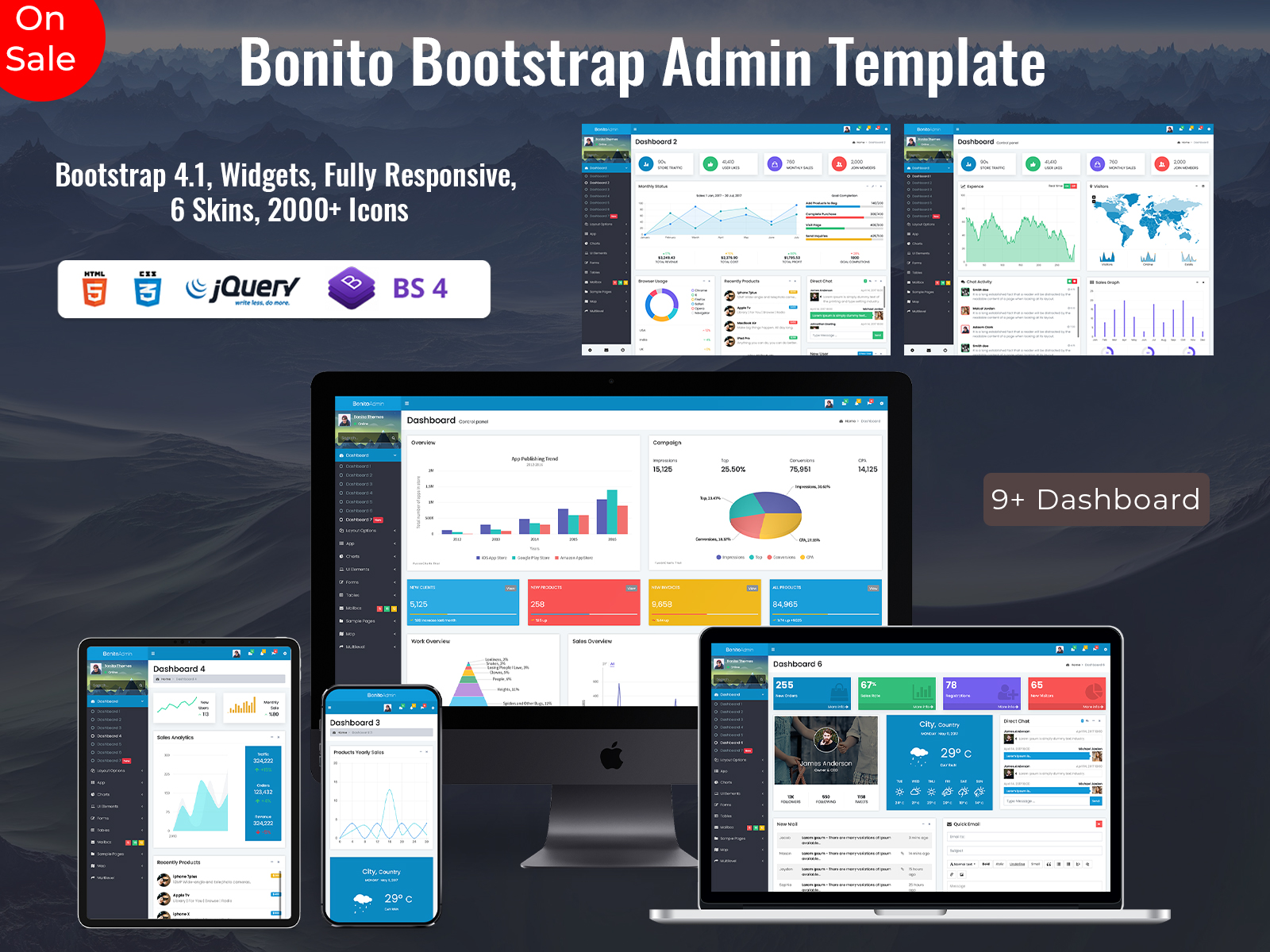 Bonito Bootstrap Admin Template