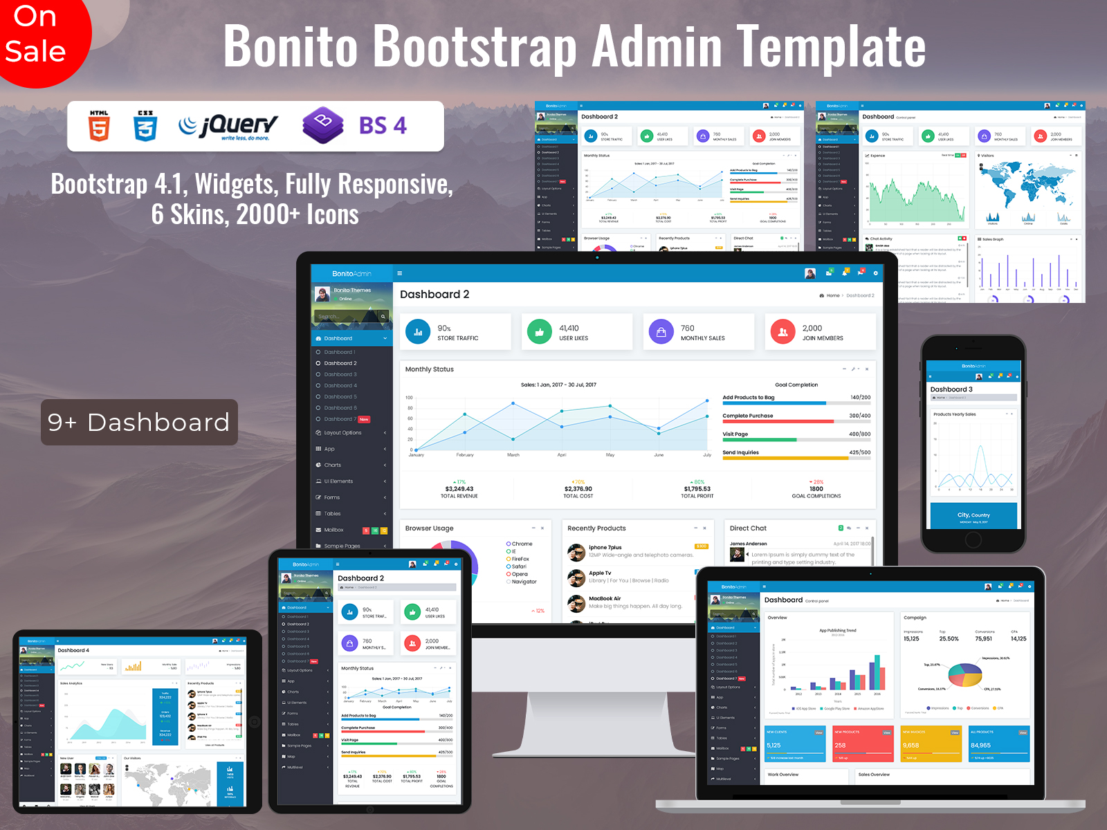 Bonito Bootstrap Admin Template