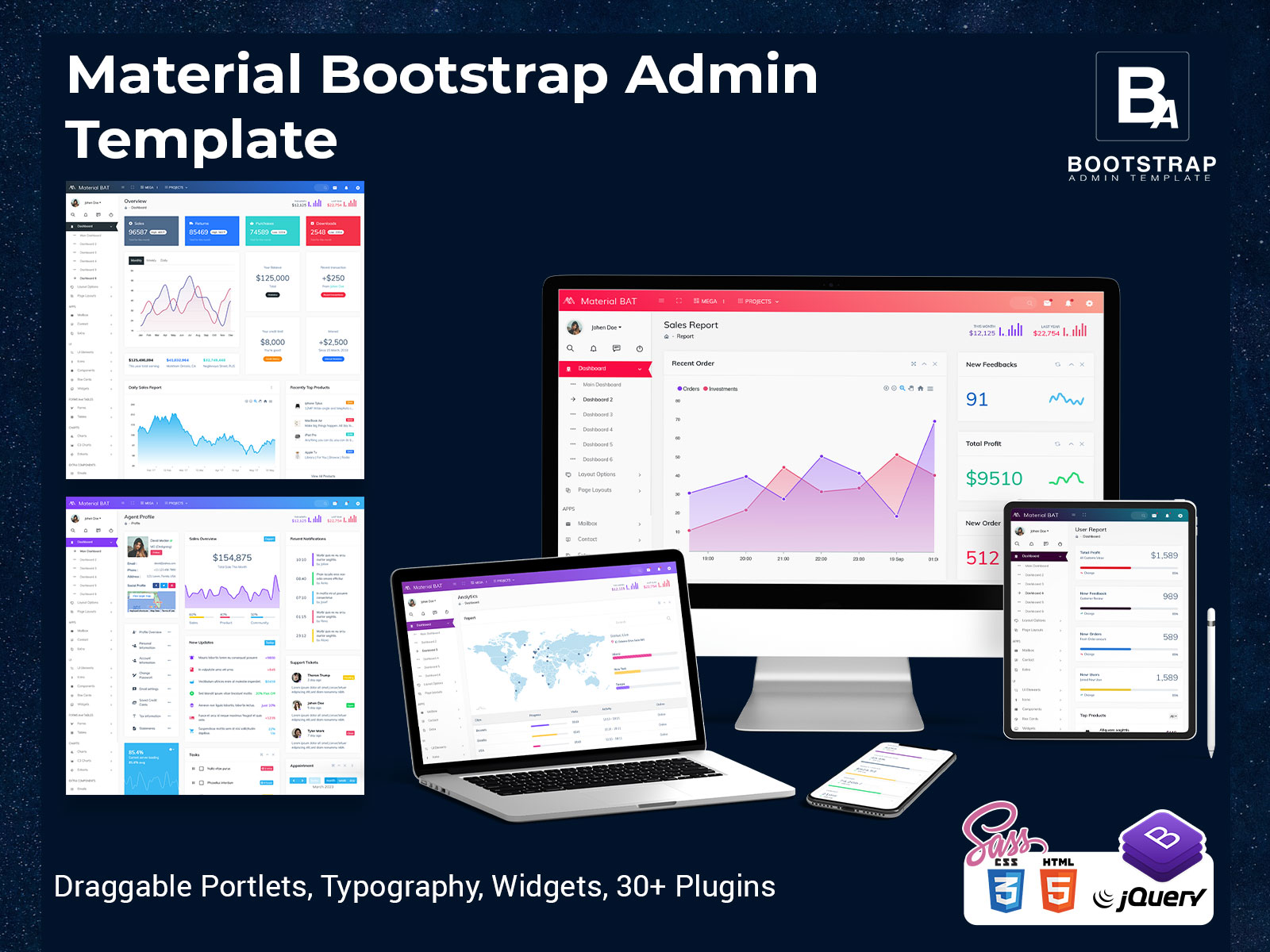 Material Bootstrap Admin Template