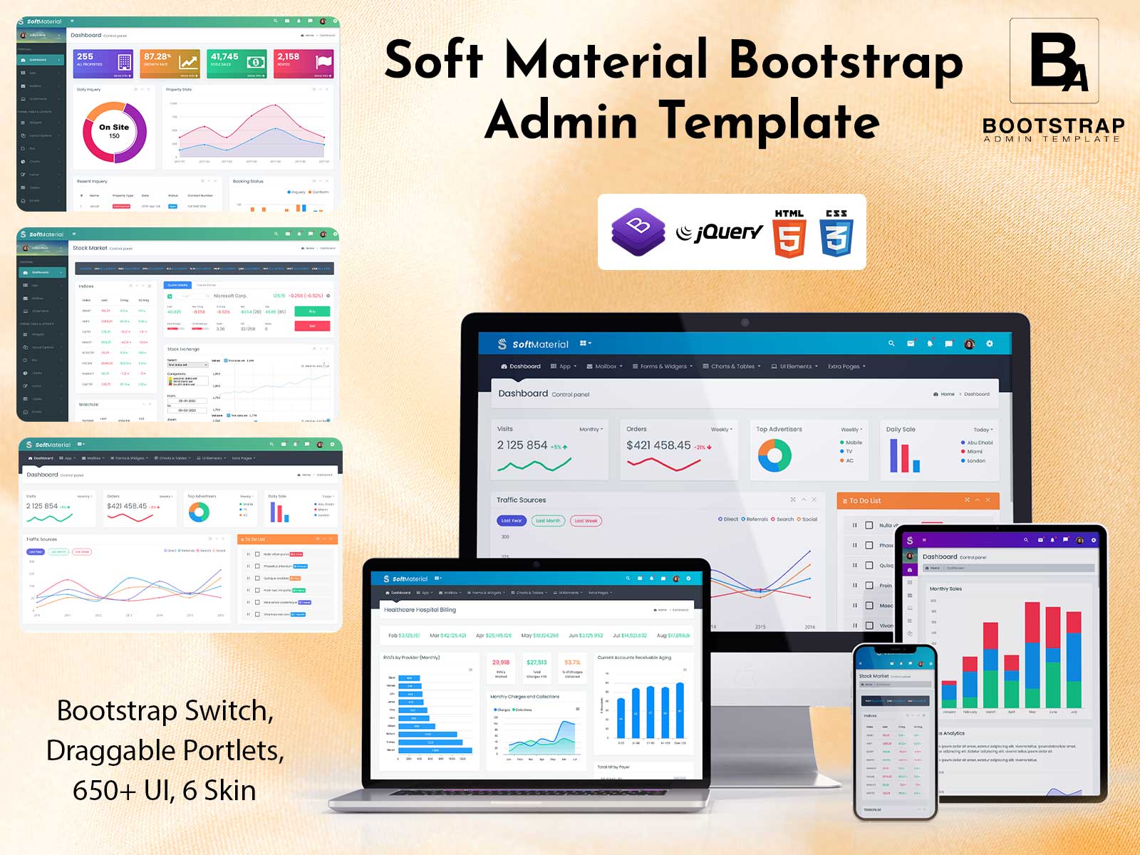 Soft Material Bootstrap Admin Template