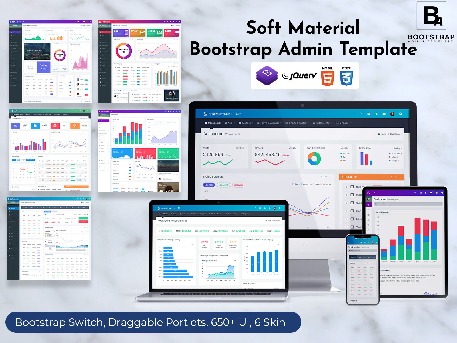 Soft Material Bootstrap Admin Template