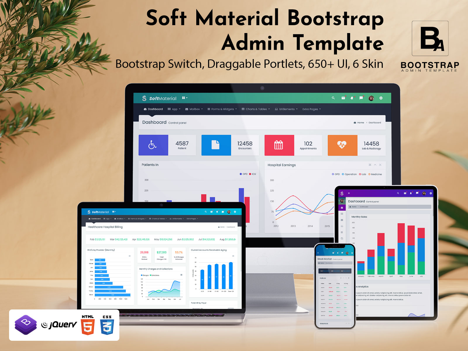 Soft Material Bootstrap Admin Template