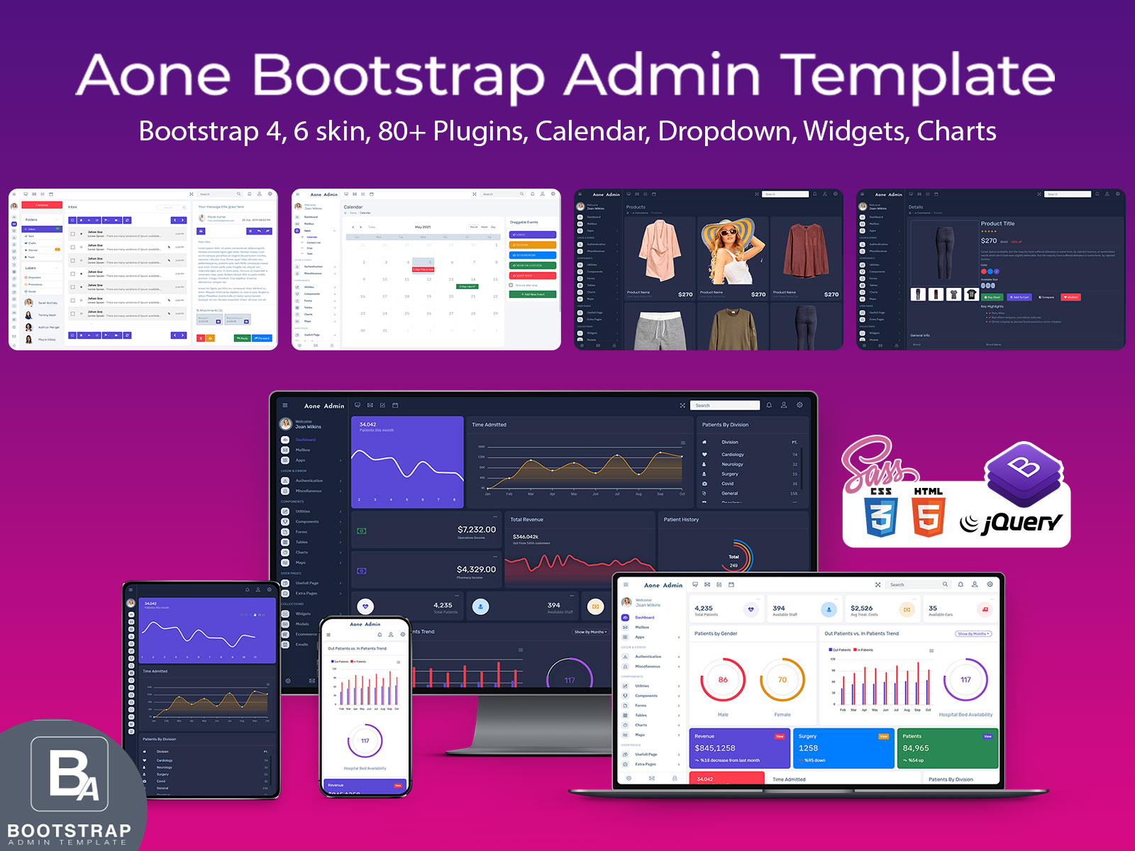 Aone Bootstrap Admin Template