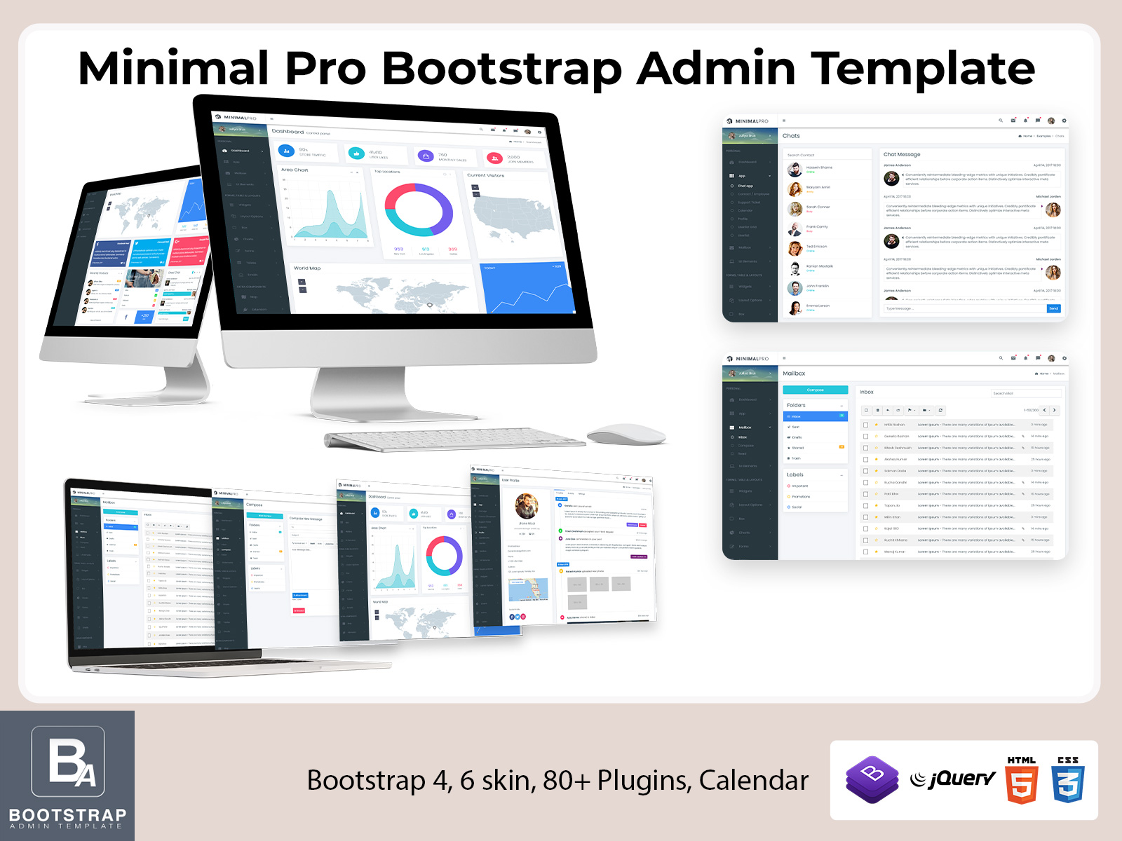 Minimal Pro Bootstrap Admin Template