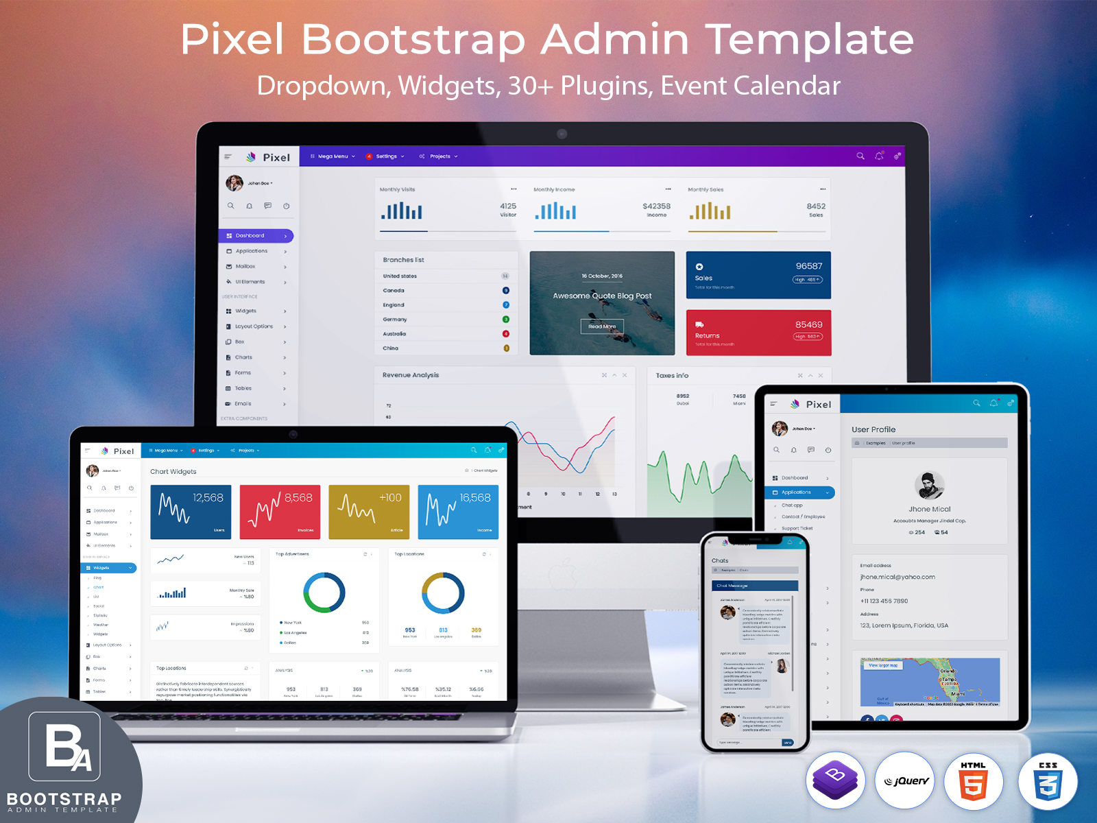 Find Pixel Bootstrap 5 Admin Template UI Framework
