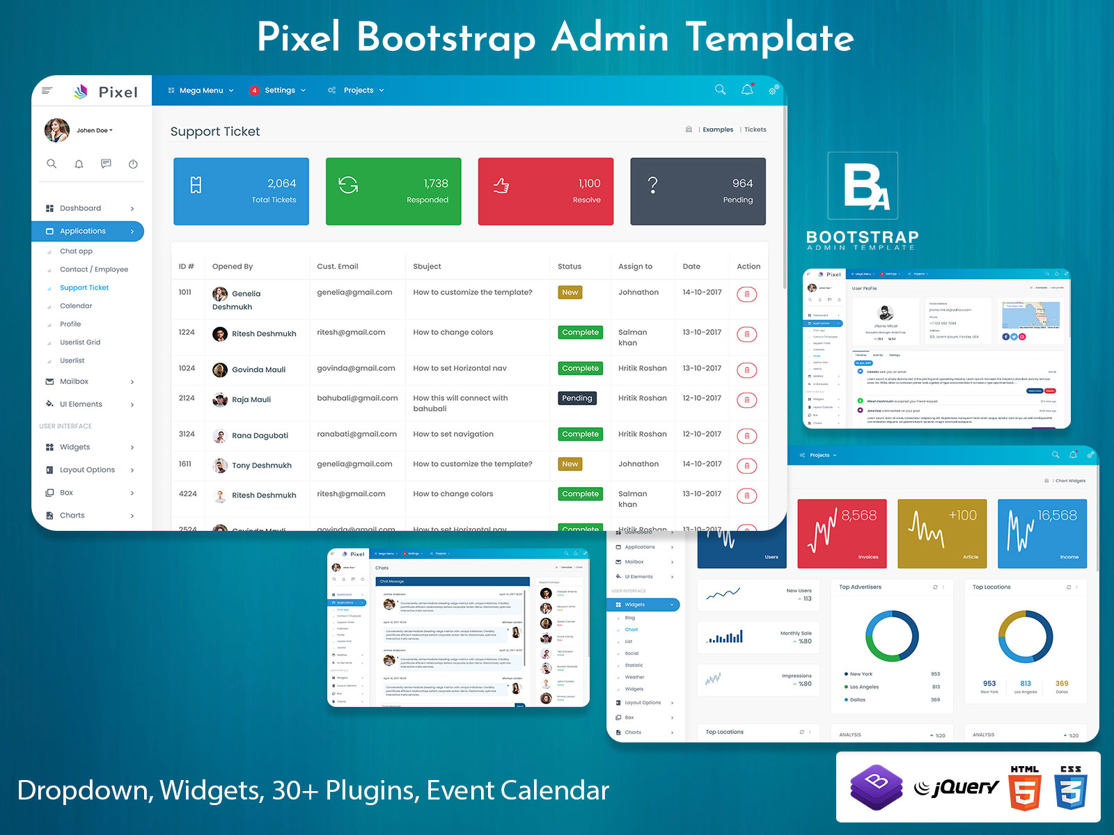 Pixel Bootstrap Admin Template