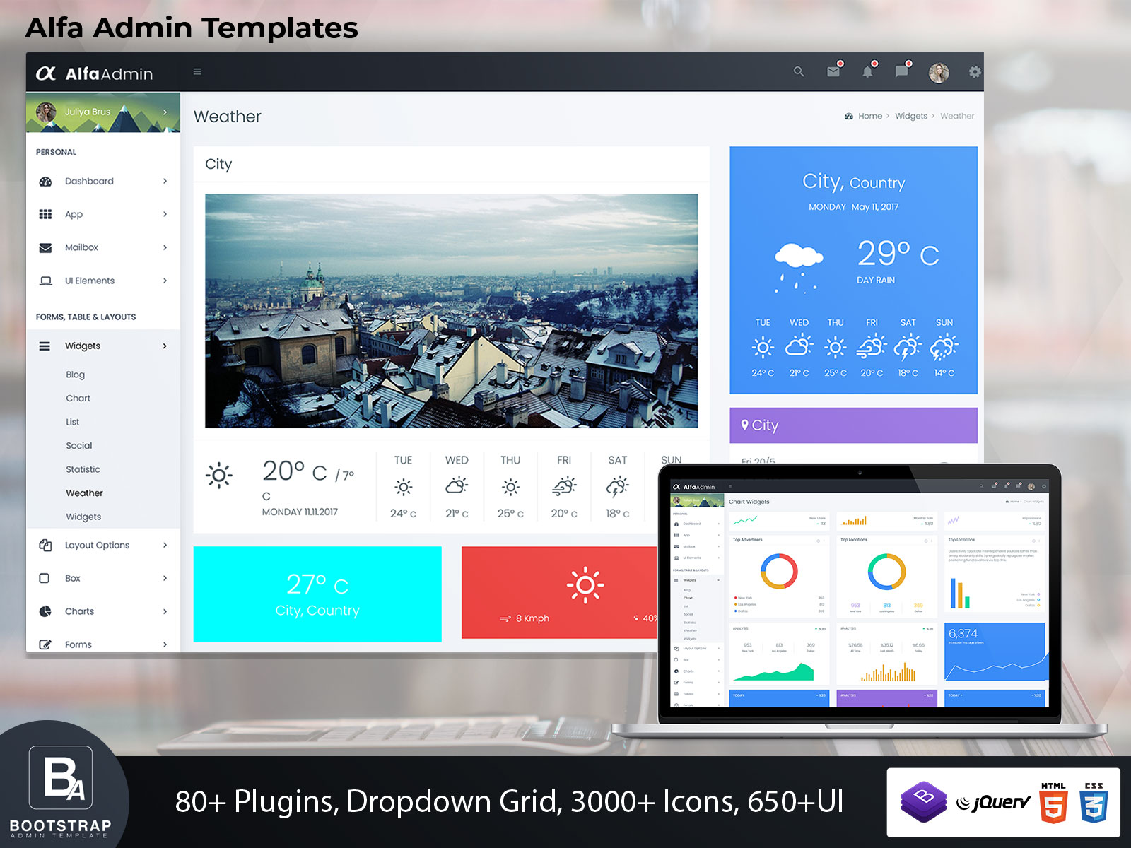 Alfa - Fully-Featured Admin Dashboard Templates UI Framework