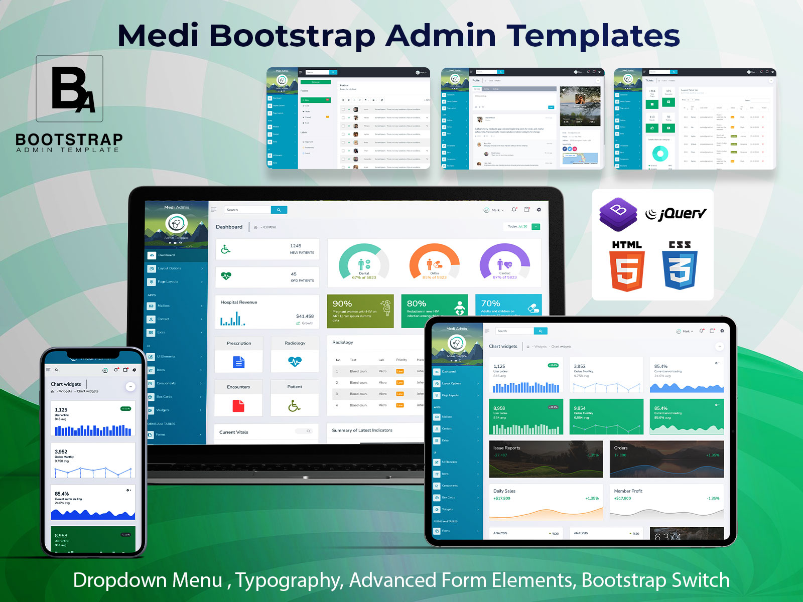 Medi Bootstrap Admin Templates