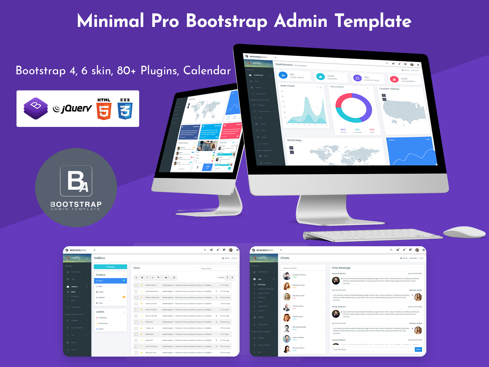 Minimal Pro Bootstrap Admin Template (10)