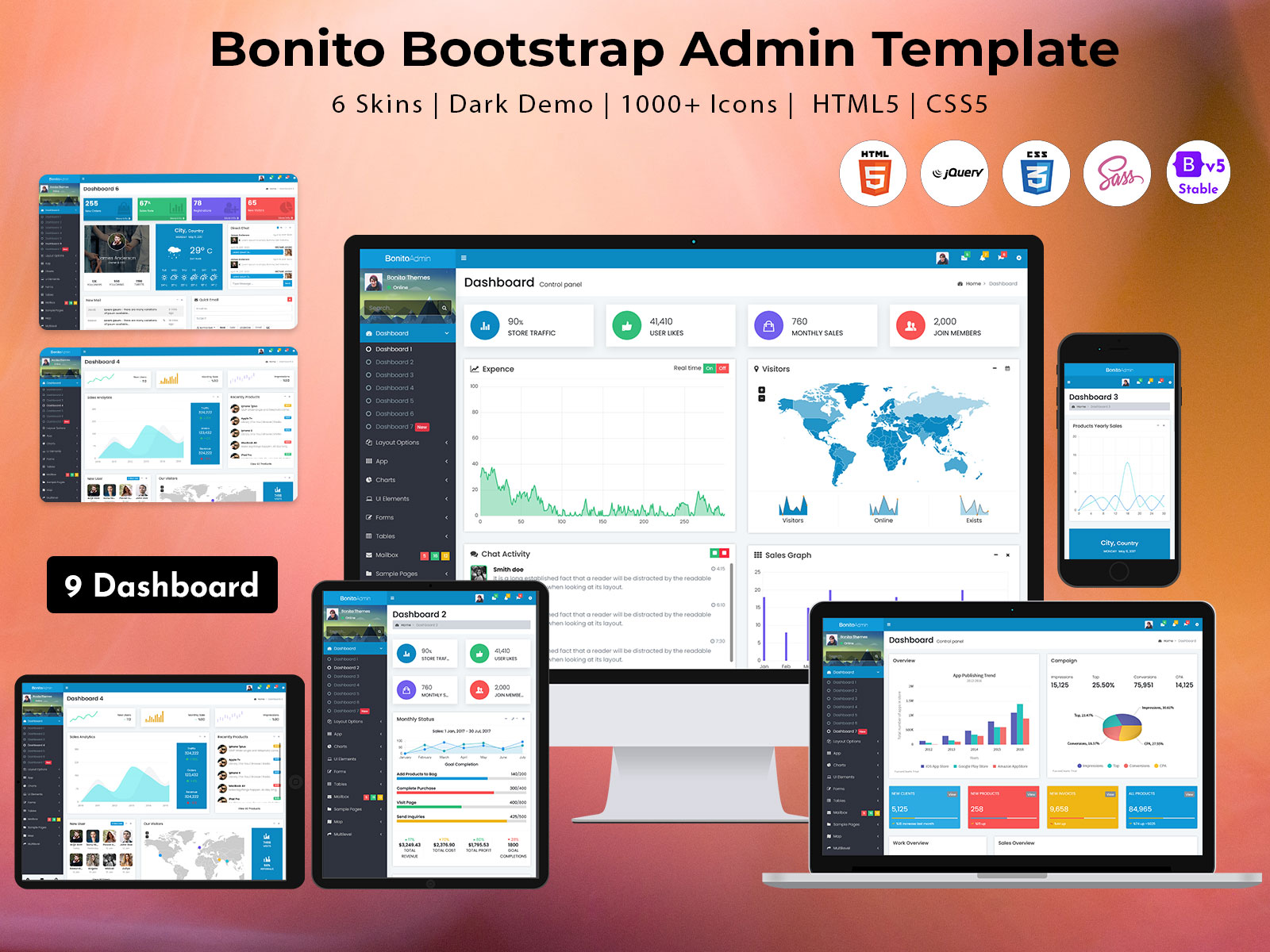 Bonito – Find The Bootstrap Admin Template That Best Fits Your Project