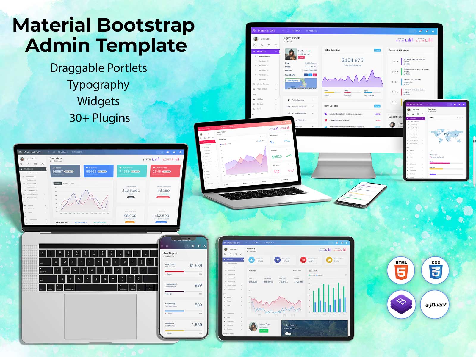 Best Material Bootstrap Admin Template Web Apps & UI Kit