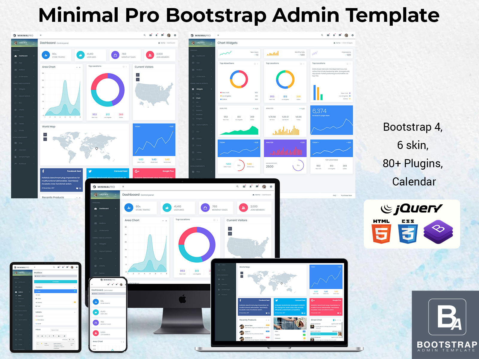 Minimal Pro – Advanced And More Customizable Bootstrap Admin Templates