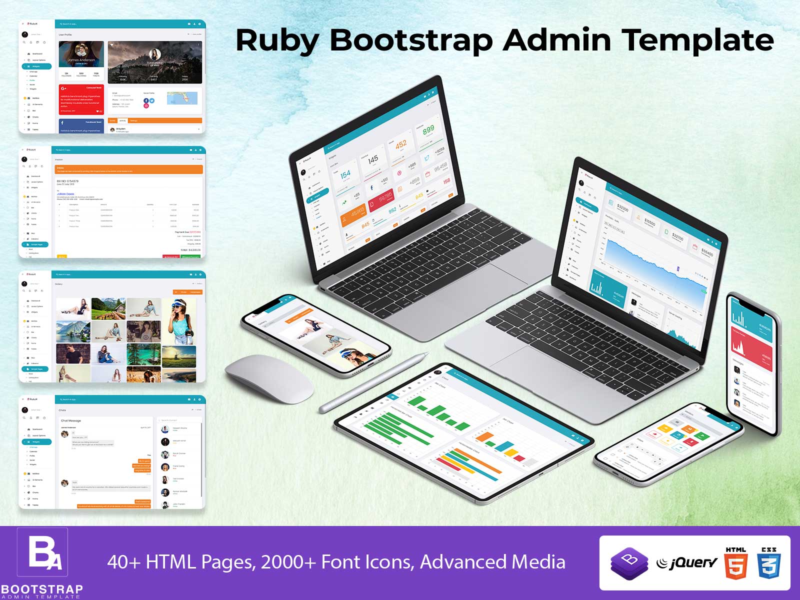 Ruby – Find The Bootstrap Admin Dashboard That Best Fits Your Project