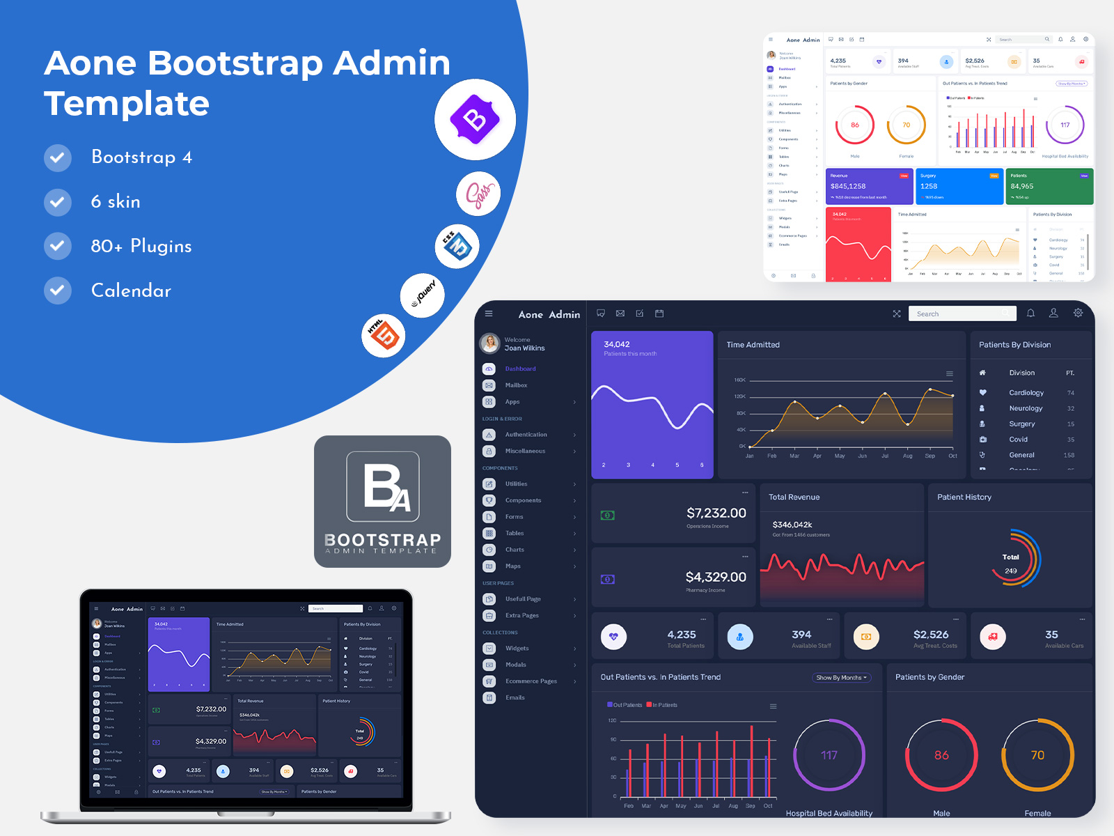 Check Our Mind-blowing Aone Bootstrap 5 Admin Templates