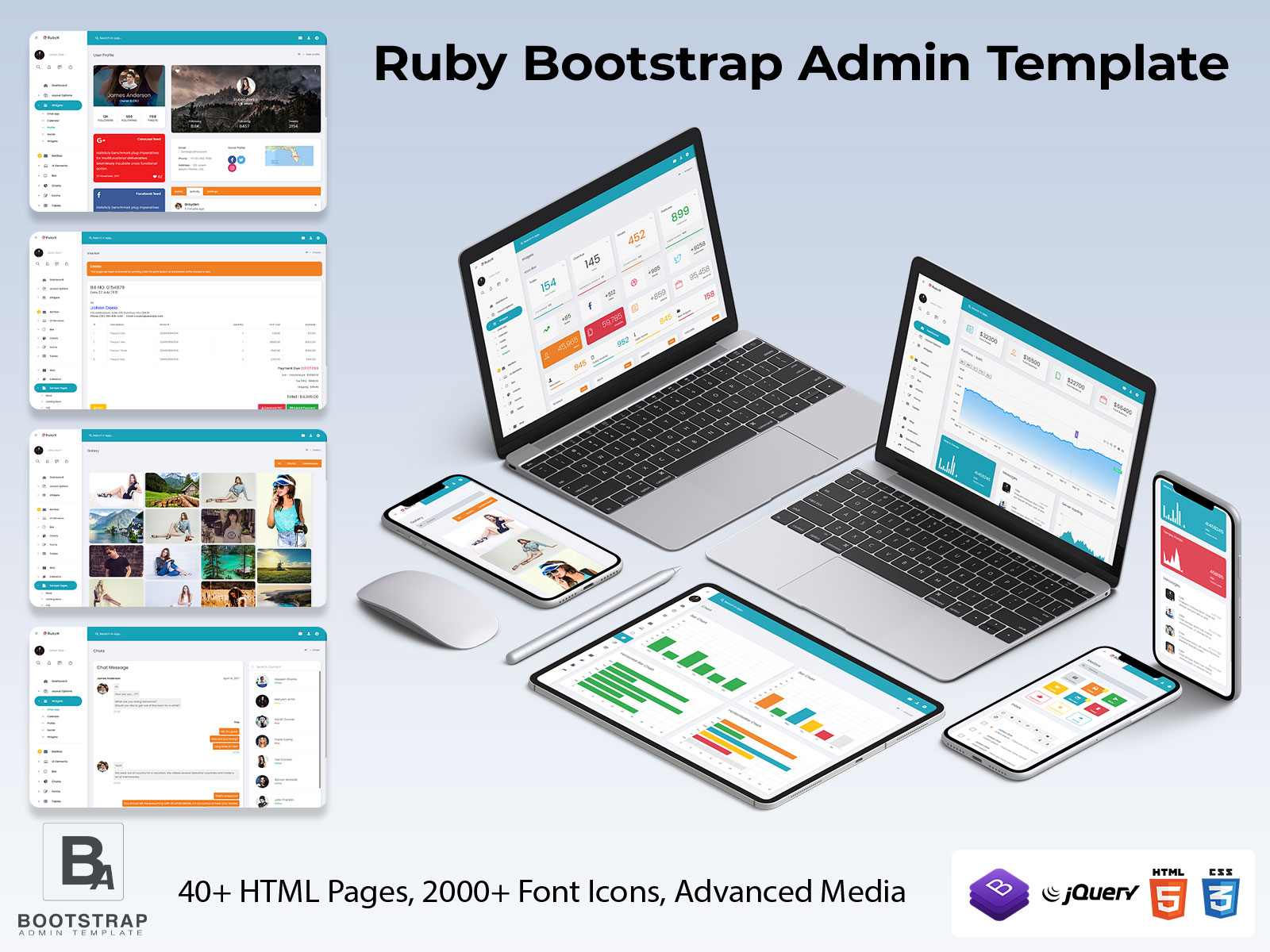 Ruby – Premium Bootstrap Admin Templates UI Framework