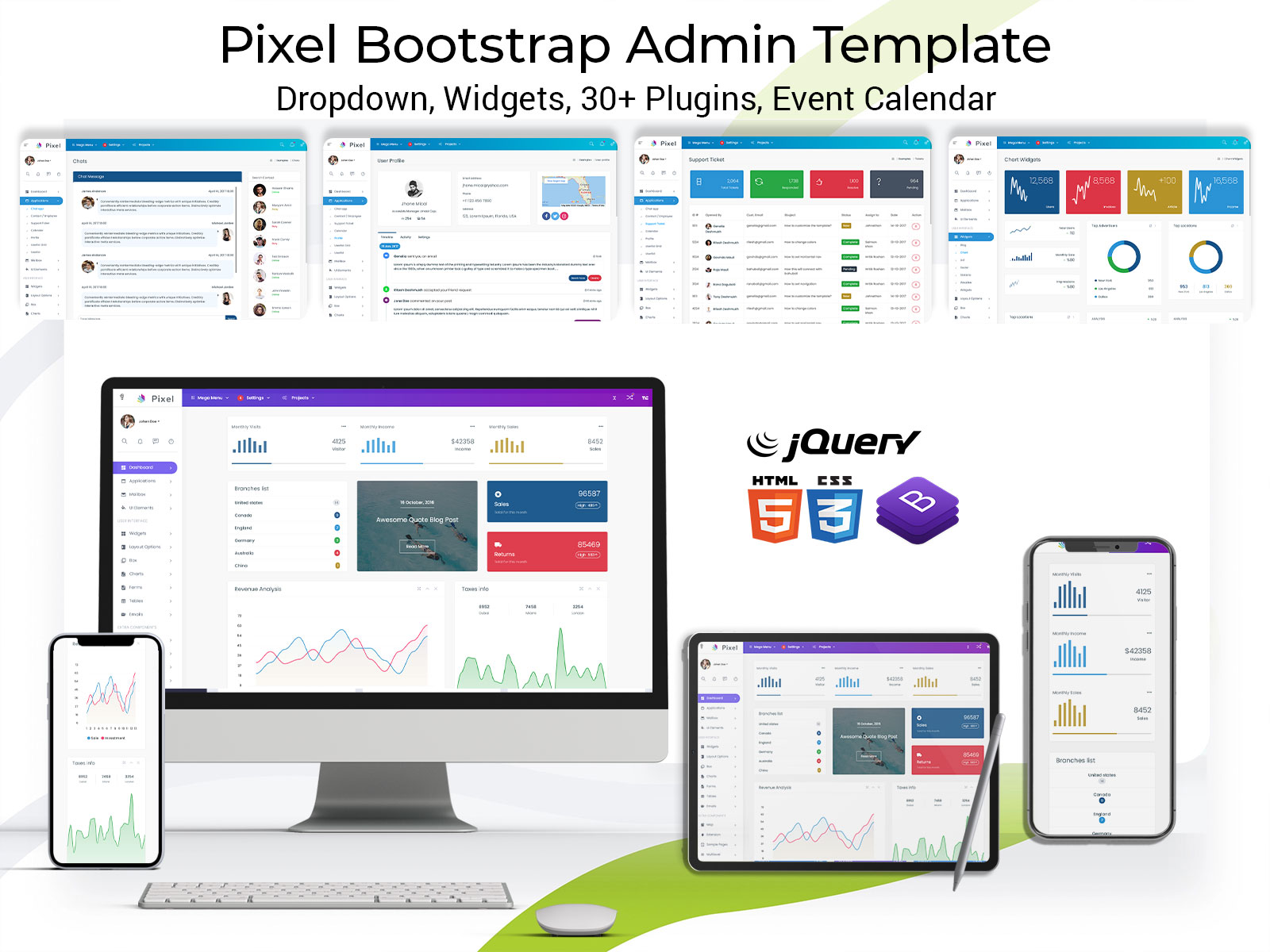 Pixel – Most Advanced Bootstrap 5 Admin Template UI Framework
