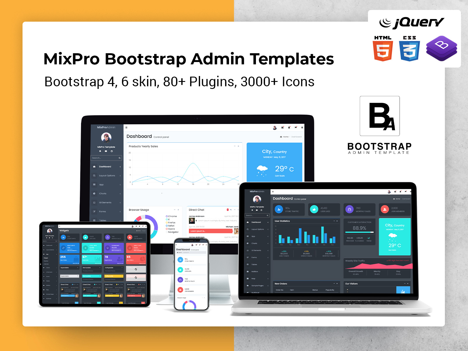 Responsive Admin Dashboard Template