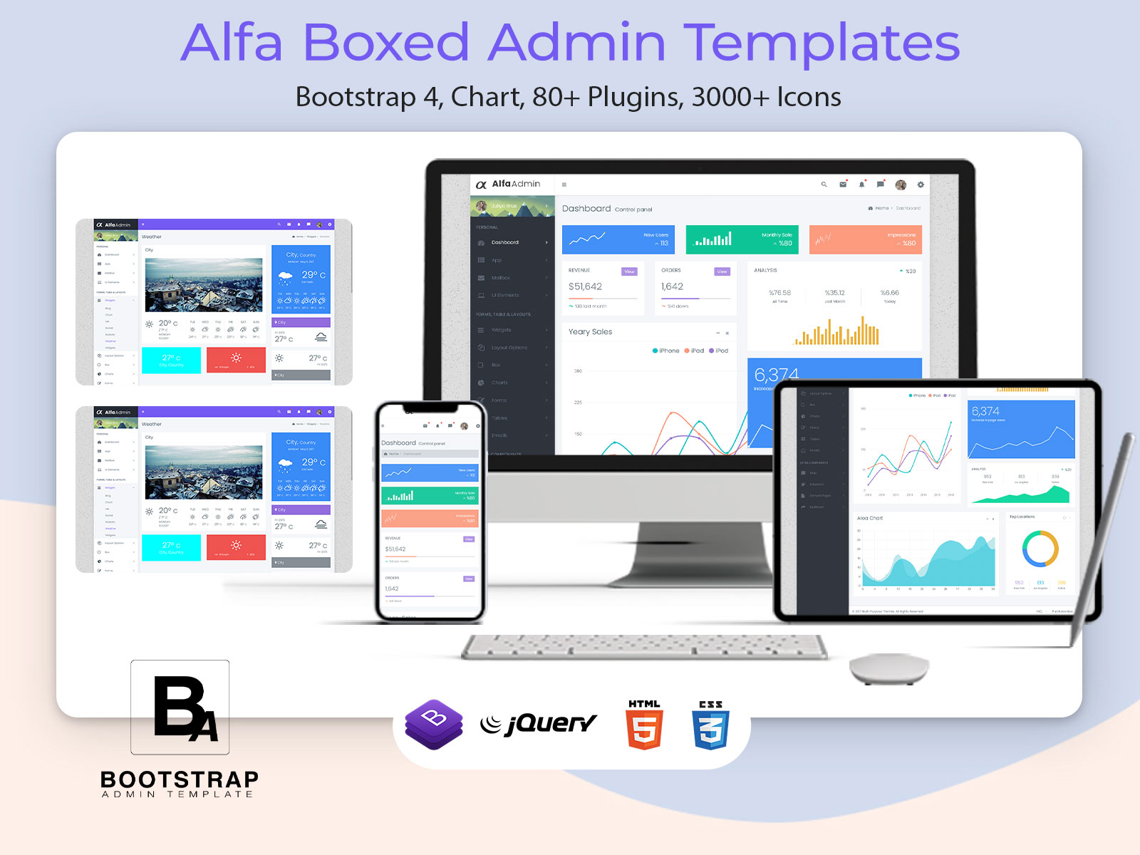 Choose The Alfa Boxed Premium Admin Template For Your Project