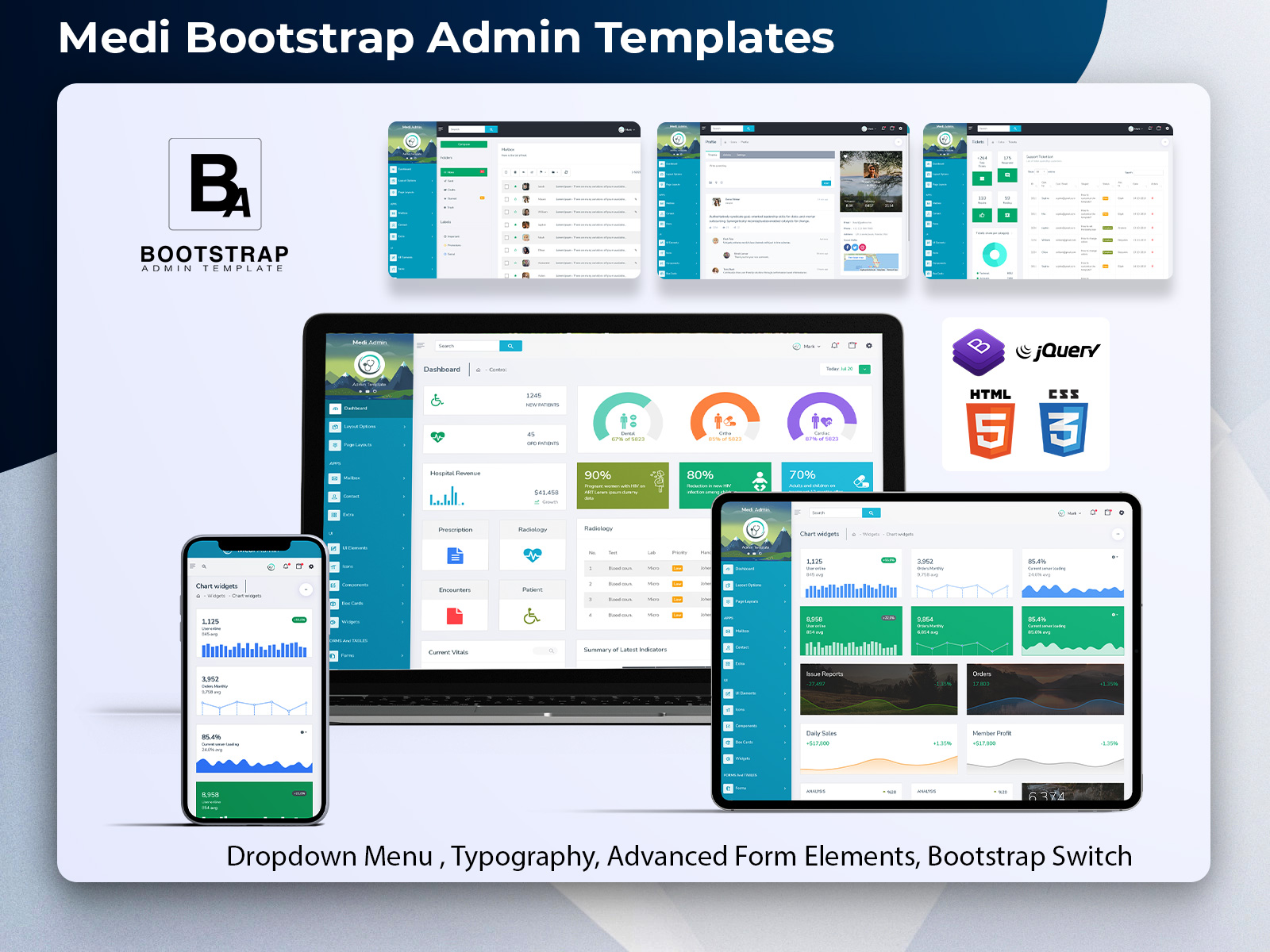Create Stunning User Interfaces With Bootstrap Admin Templates: Medi