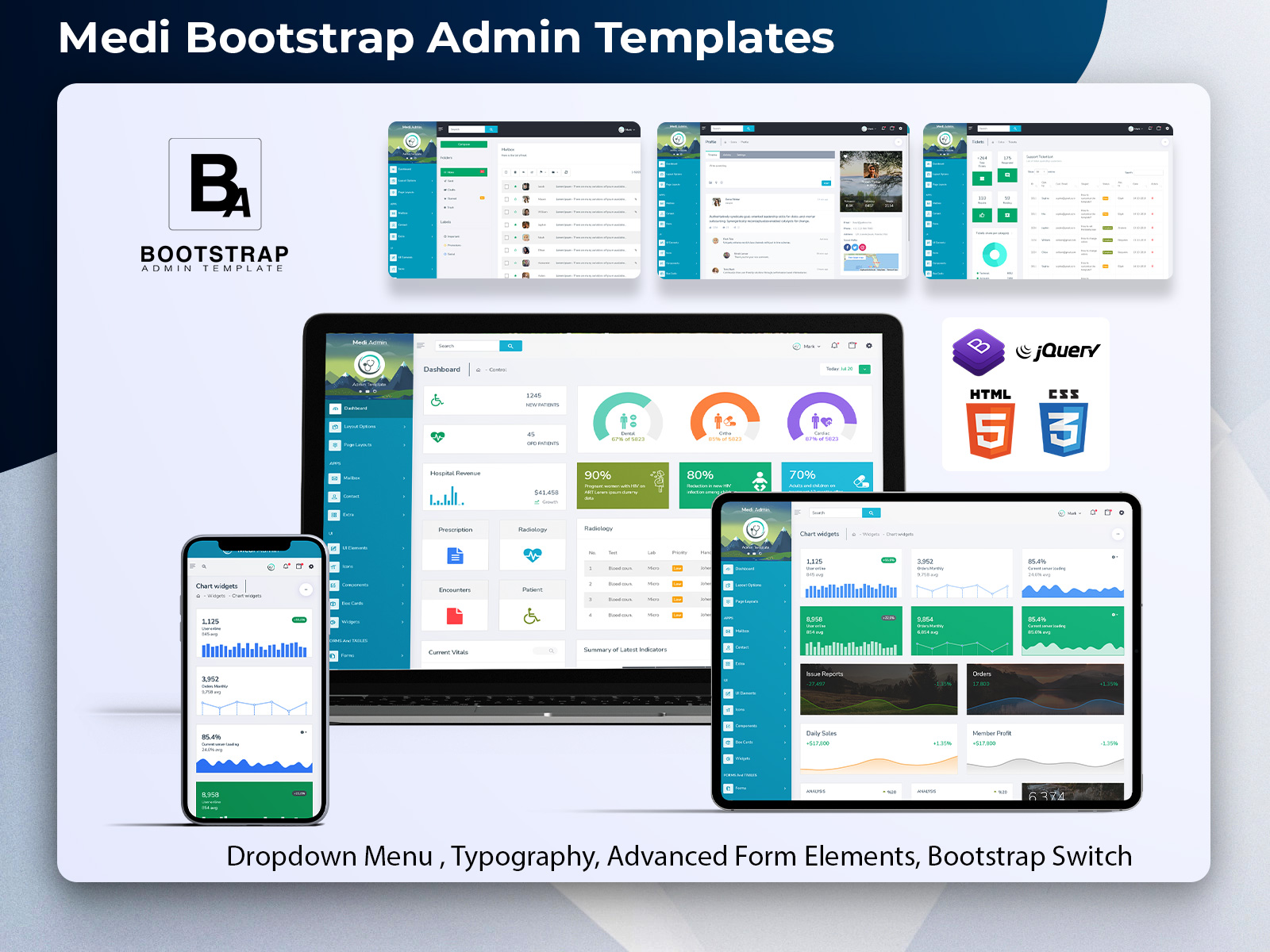 Medi Bootstrap Admin Templates