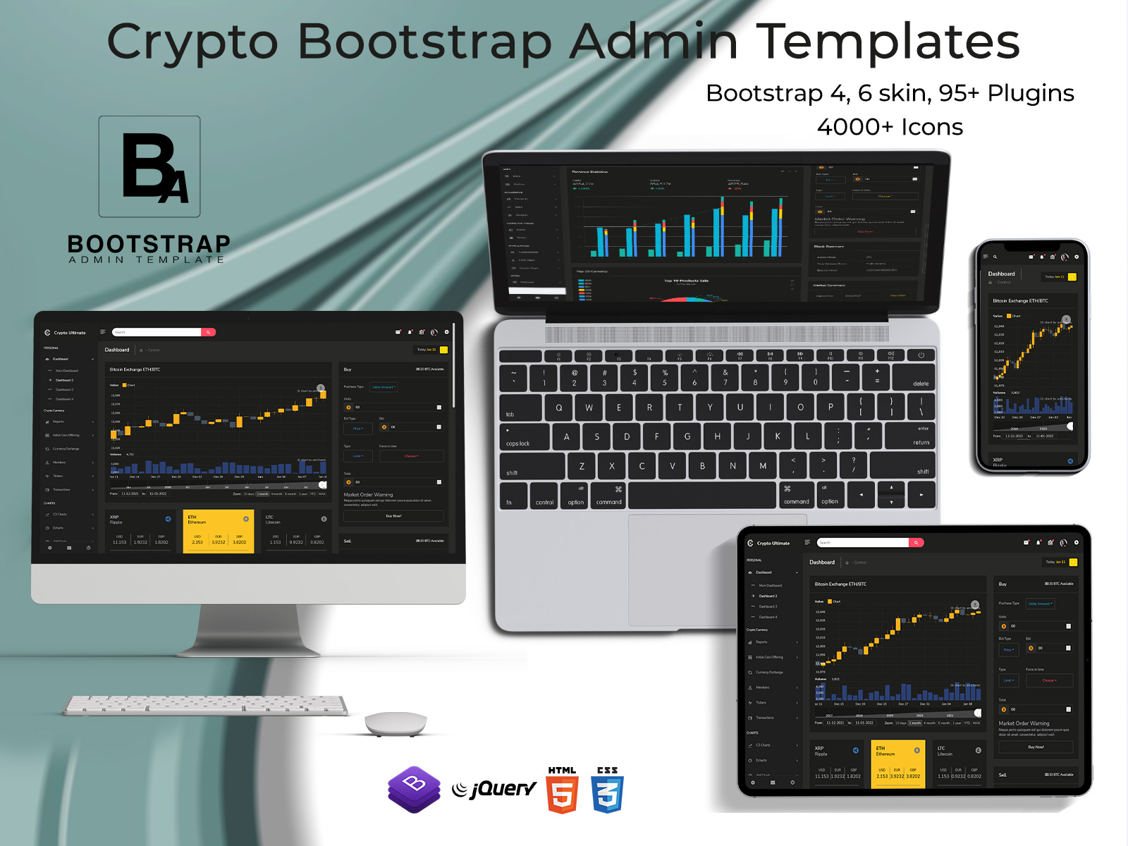 Explore Our Best Bootstrap Crypto Admin Templates Dashboard