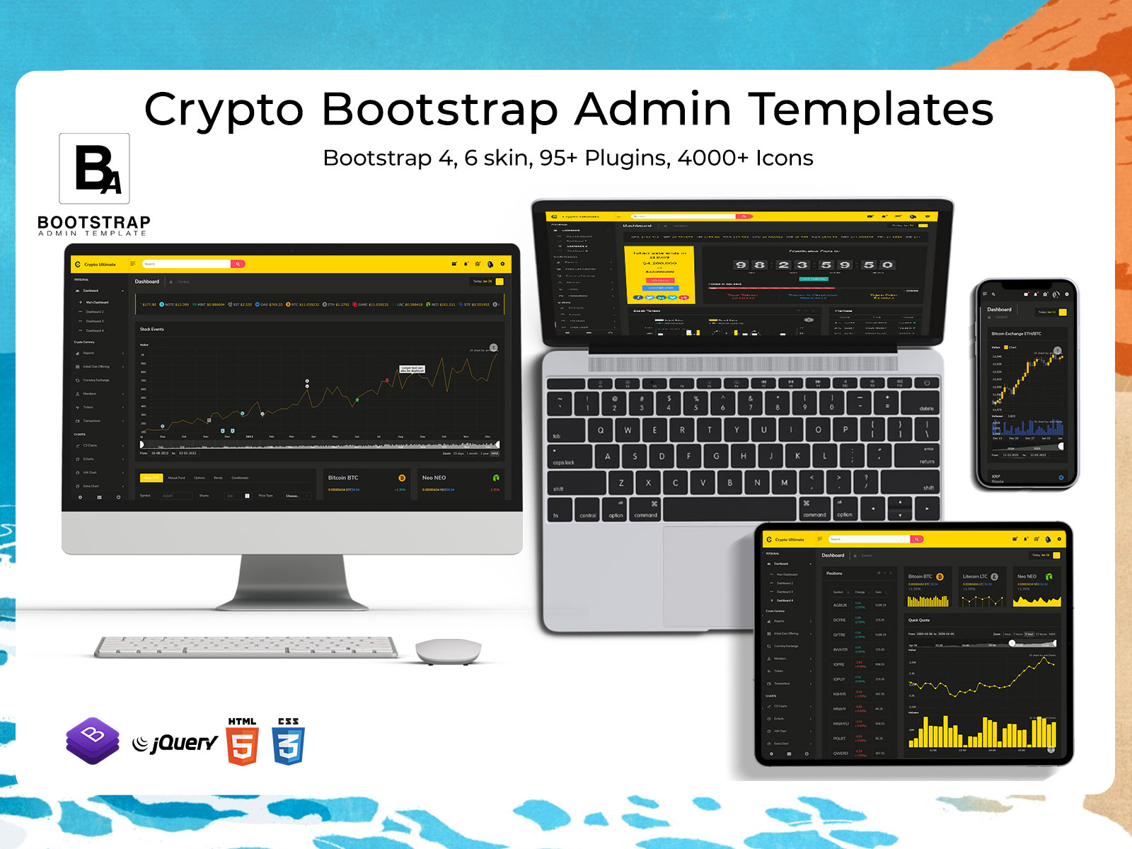 Cryptocurrency Dashboard Admin Template: Securing Your Investments App