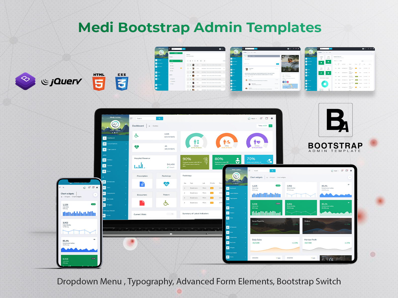 Check Our Mind-Blowing Medi Bootstrap Admin Template